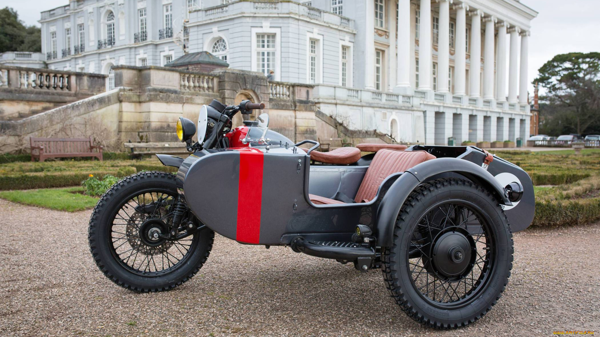 урал, мотоциклы, мотоциклы, с, коляской, коляска, мотоцикл, англия, тюнинг