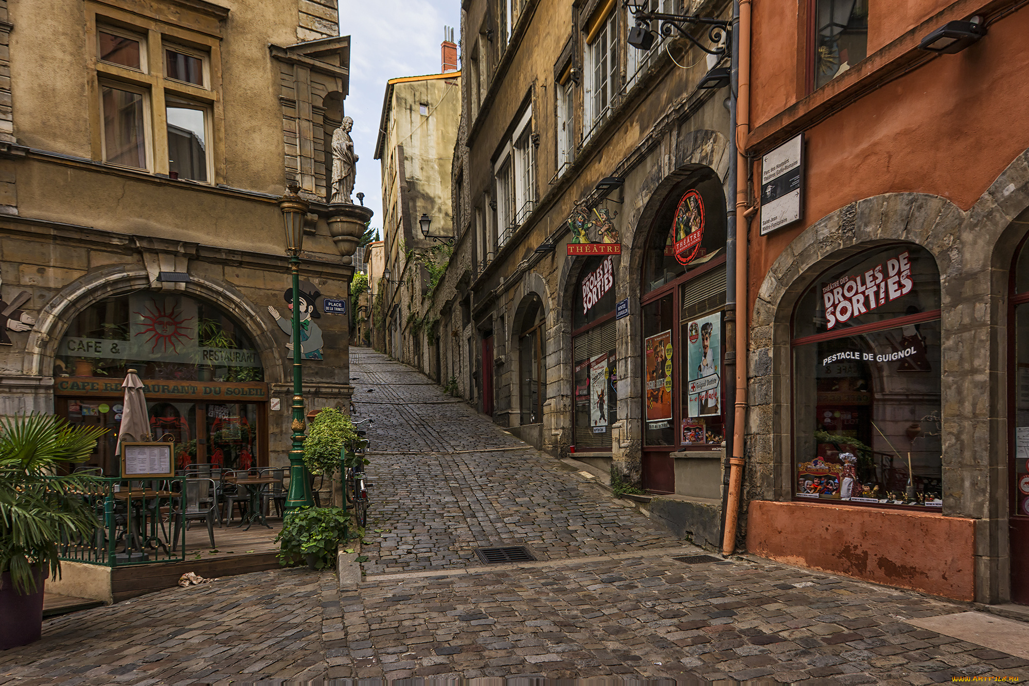 old, town, , lyon, , france, города, лион, , франция, улица