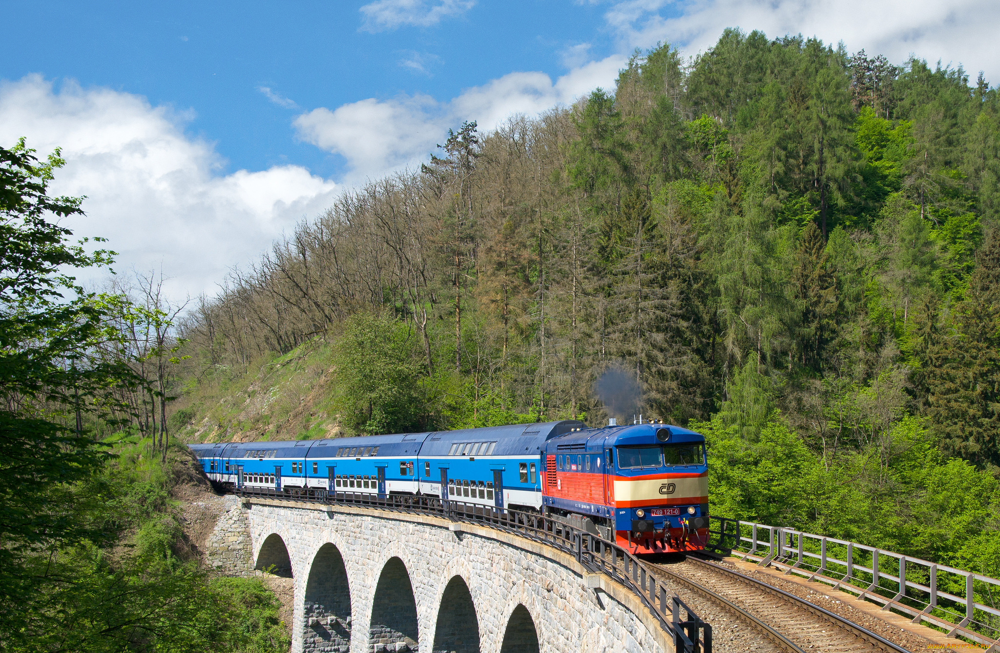 техника, поезда, локомотив, состав