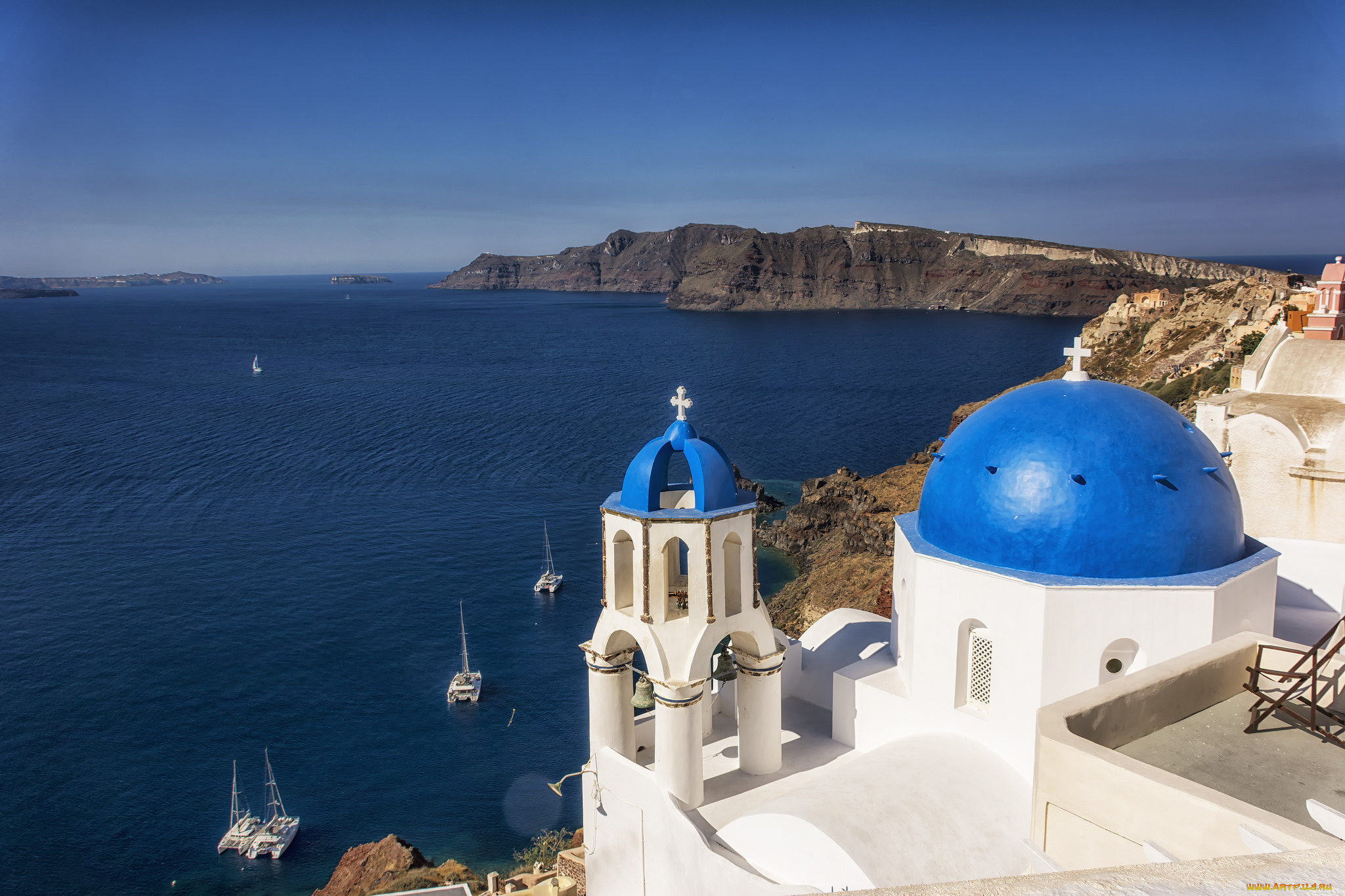 oia, , santorini, города, -, панорамы, простор