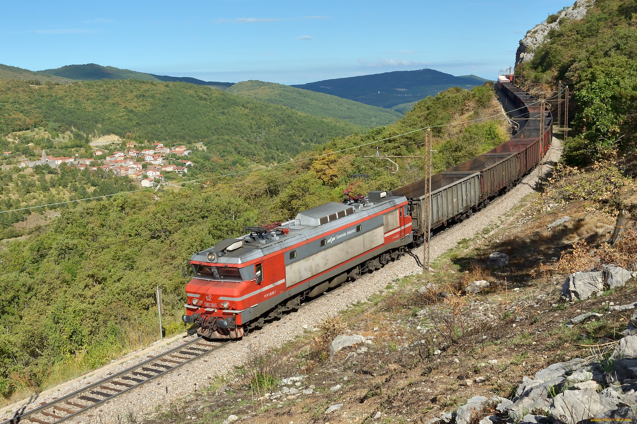 техника, поезда, локомотив, состав