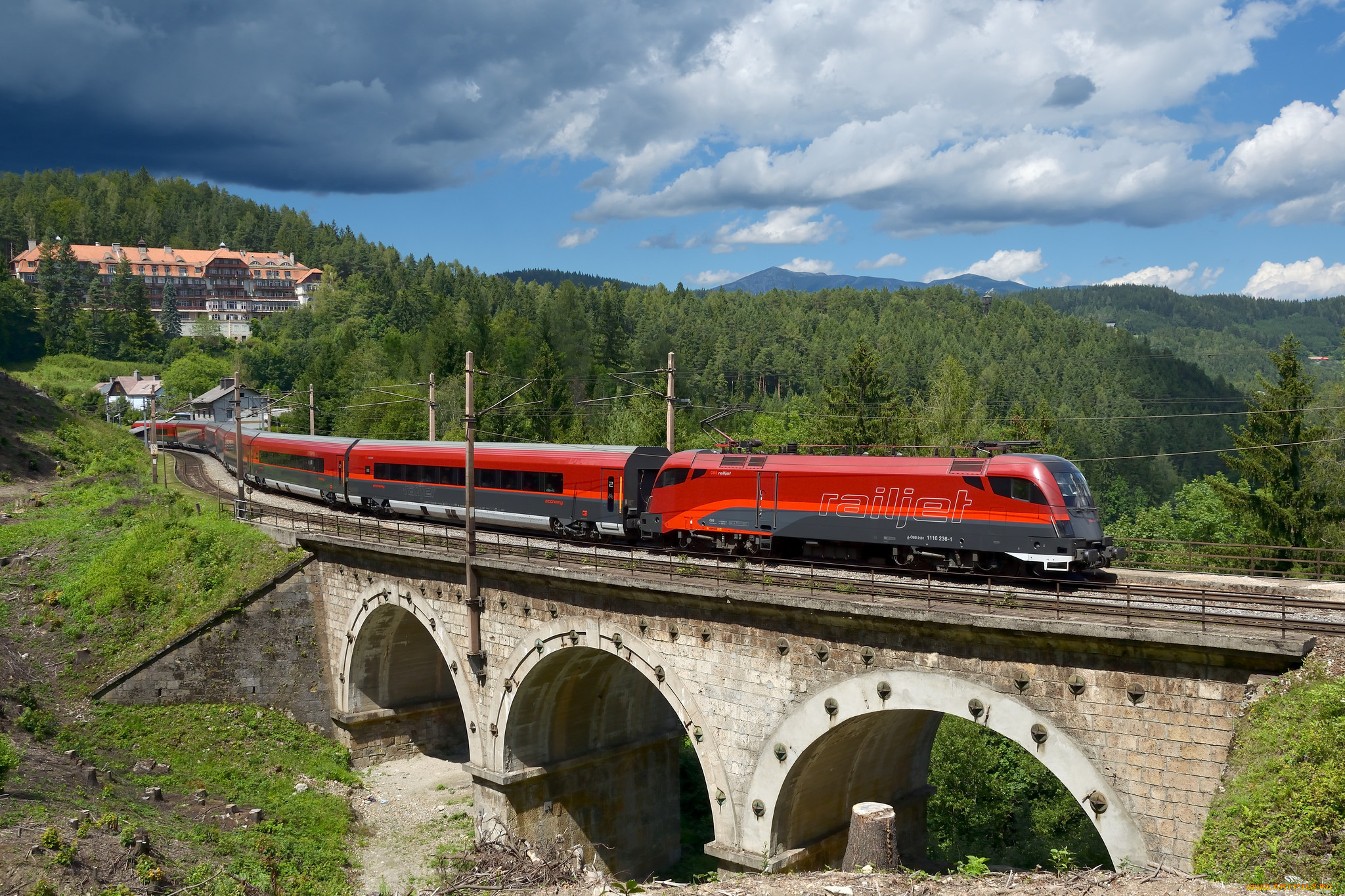 техника, поезда, локомотив, состав