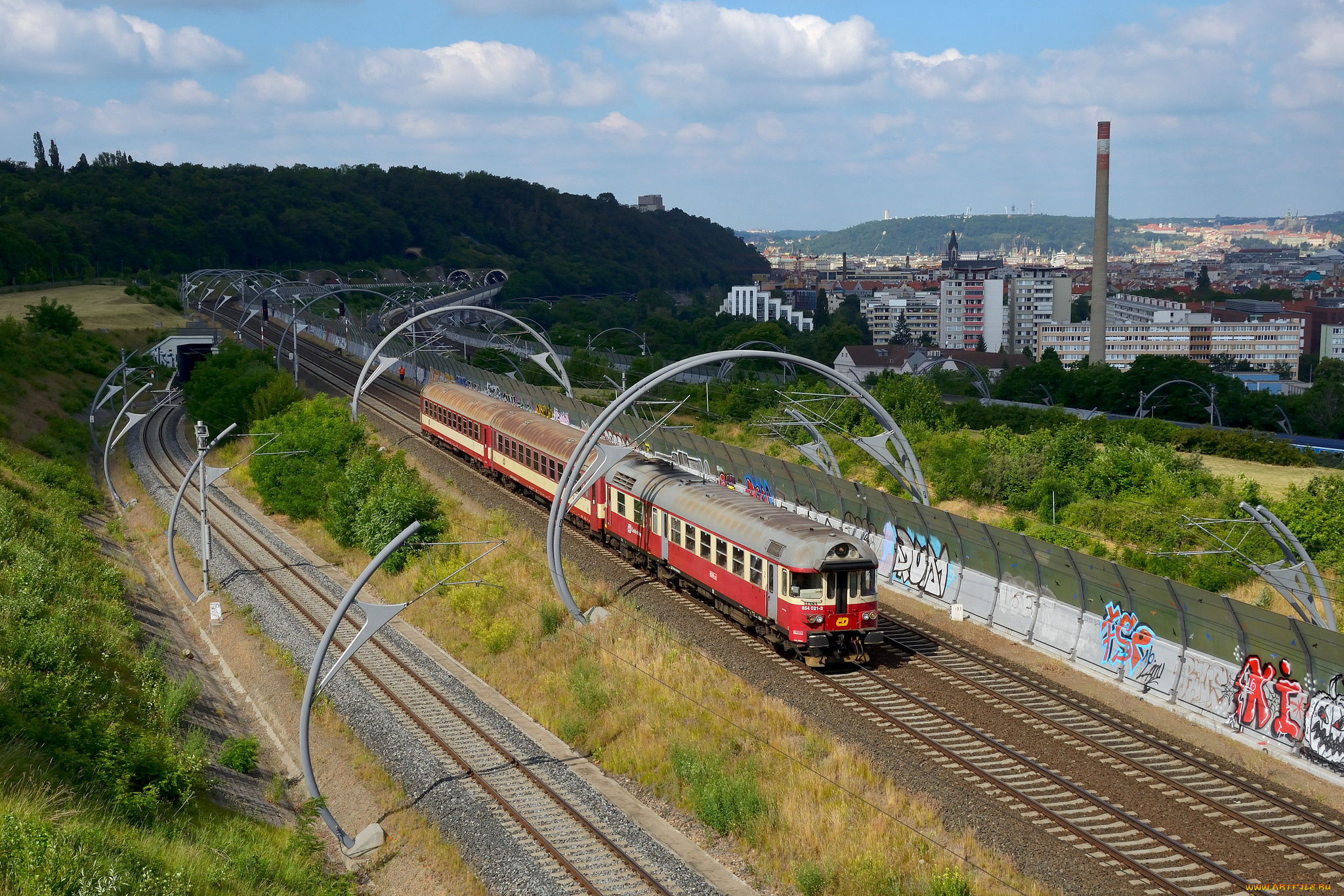 техника, поезда, локомотив, состав