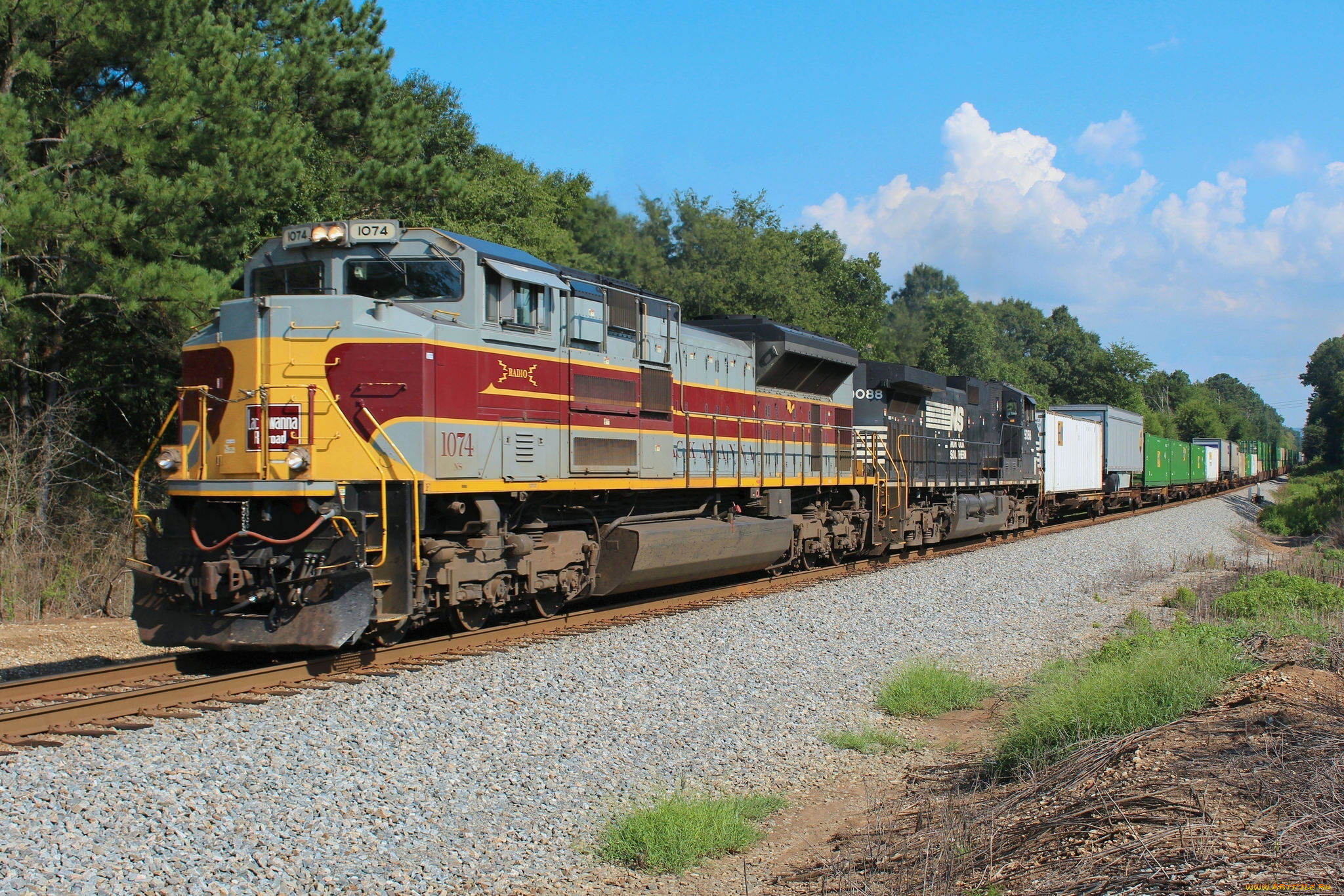 техника, поезда, локомотив, состав