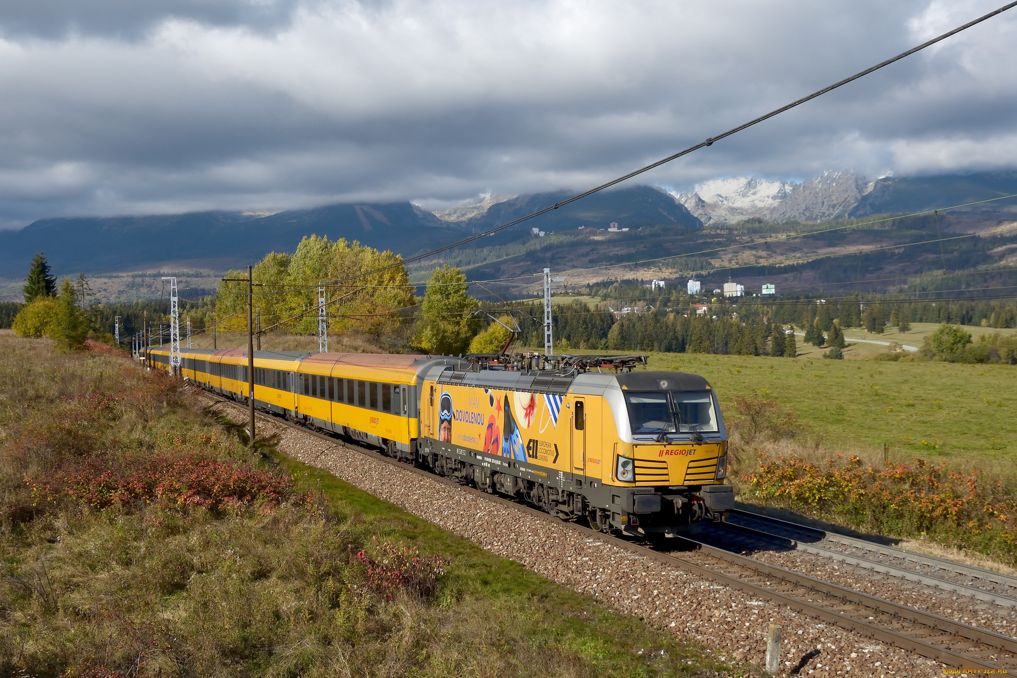 техника, поезда, локомотив, состав