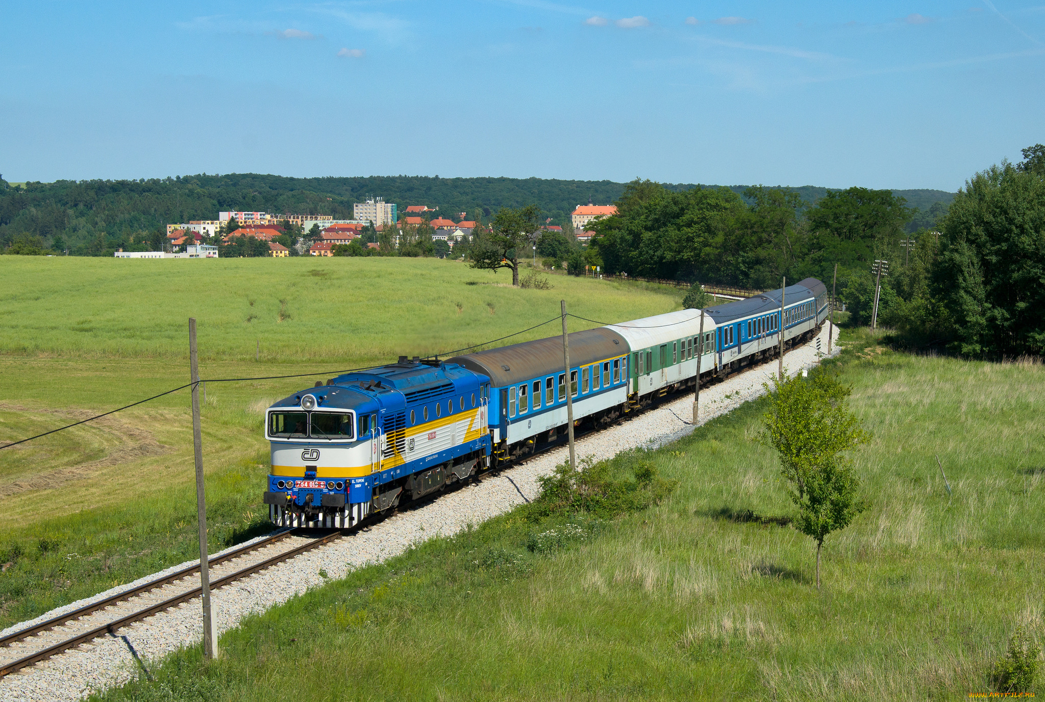 техника, поезда, локомотив, состав