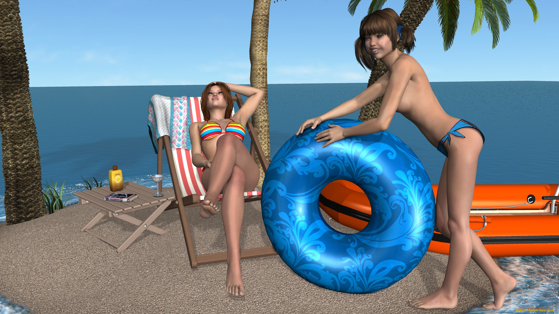 3д, графика, люди, , people, фон, взгляд, девушки