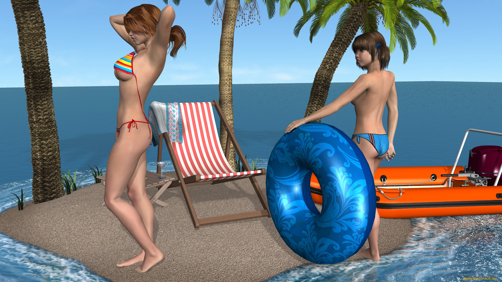 3д, графика, люди, , people, фон, взгляд, девушки