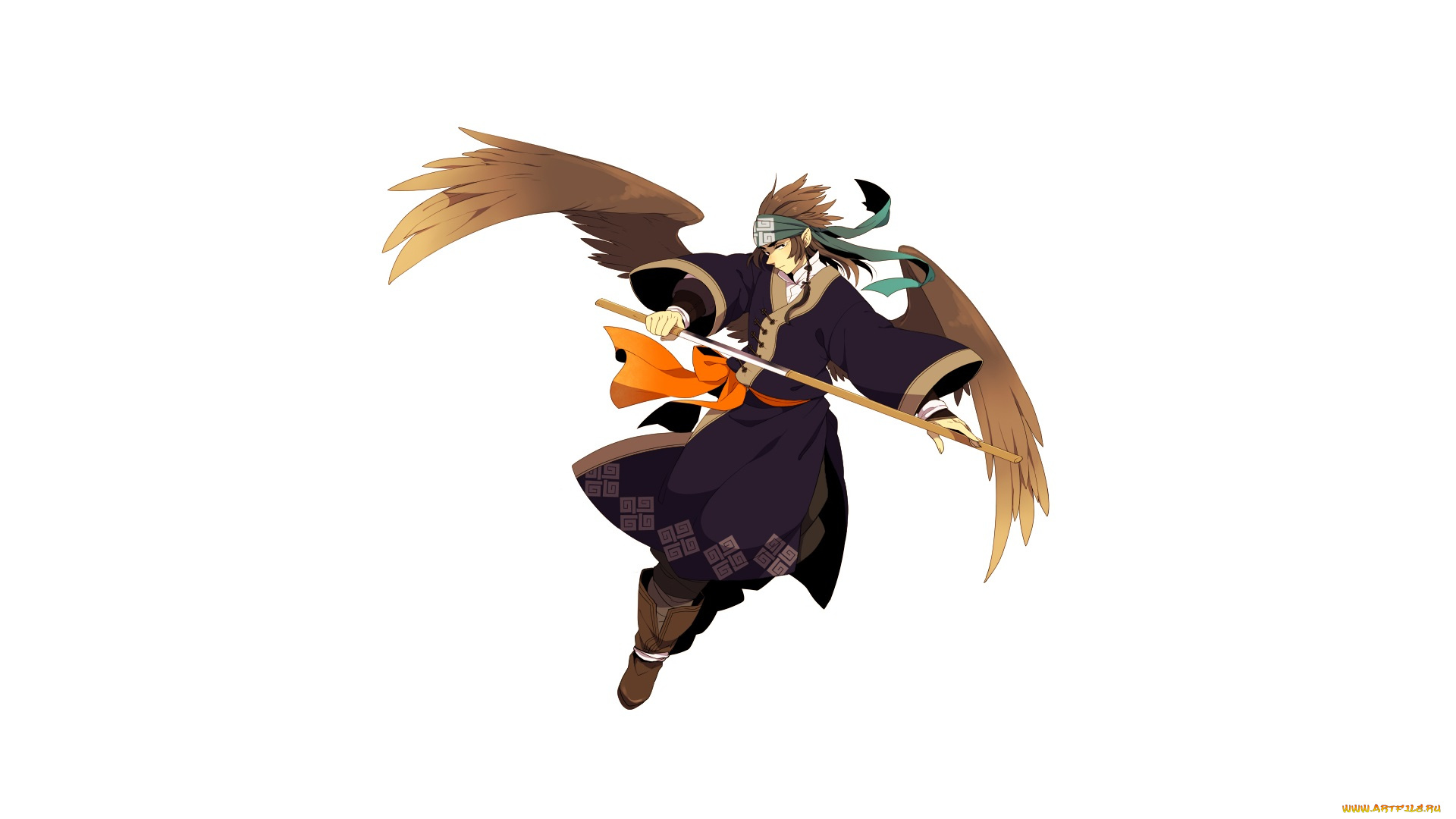 аниме, ангелы, , демоны, фон, парень, взгляд