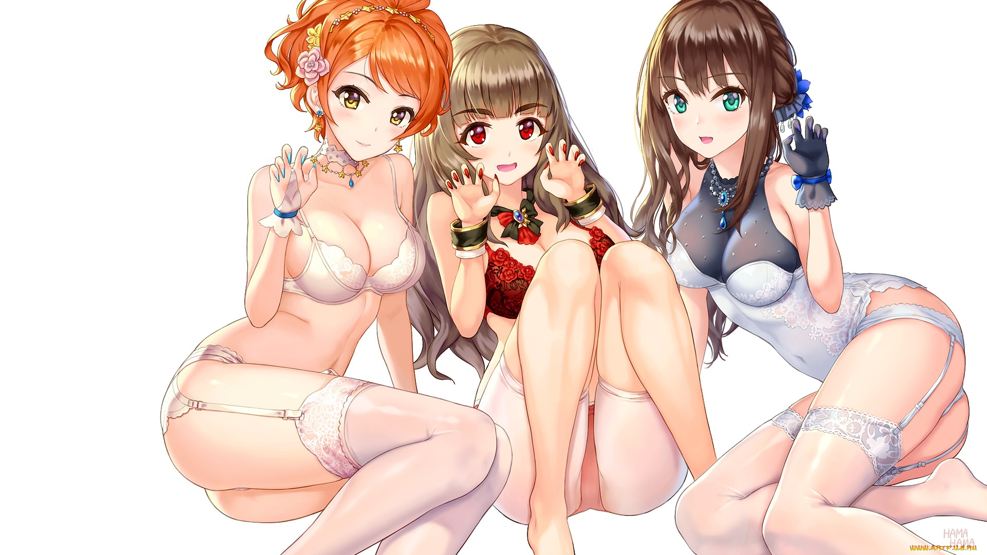 аниме, idolm@ster, idolmaster, cinderella, girls, hhama, houjou, karen, shibuya, rin, kamiya, nao