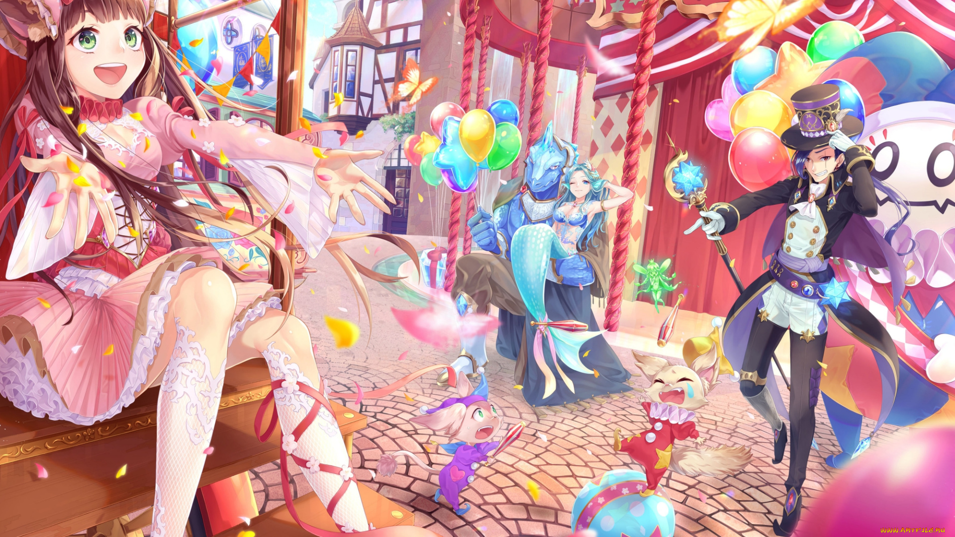 аниме, животные, , существа, animal, para, sitism, original