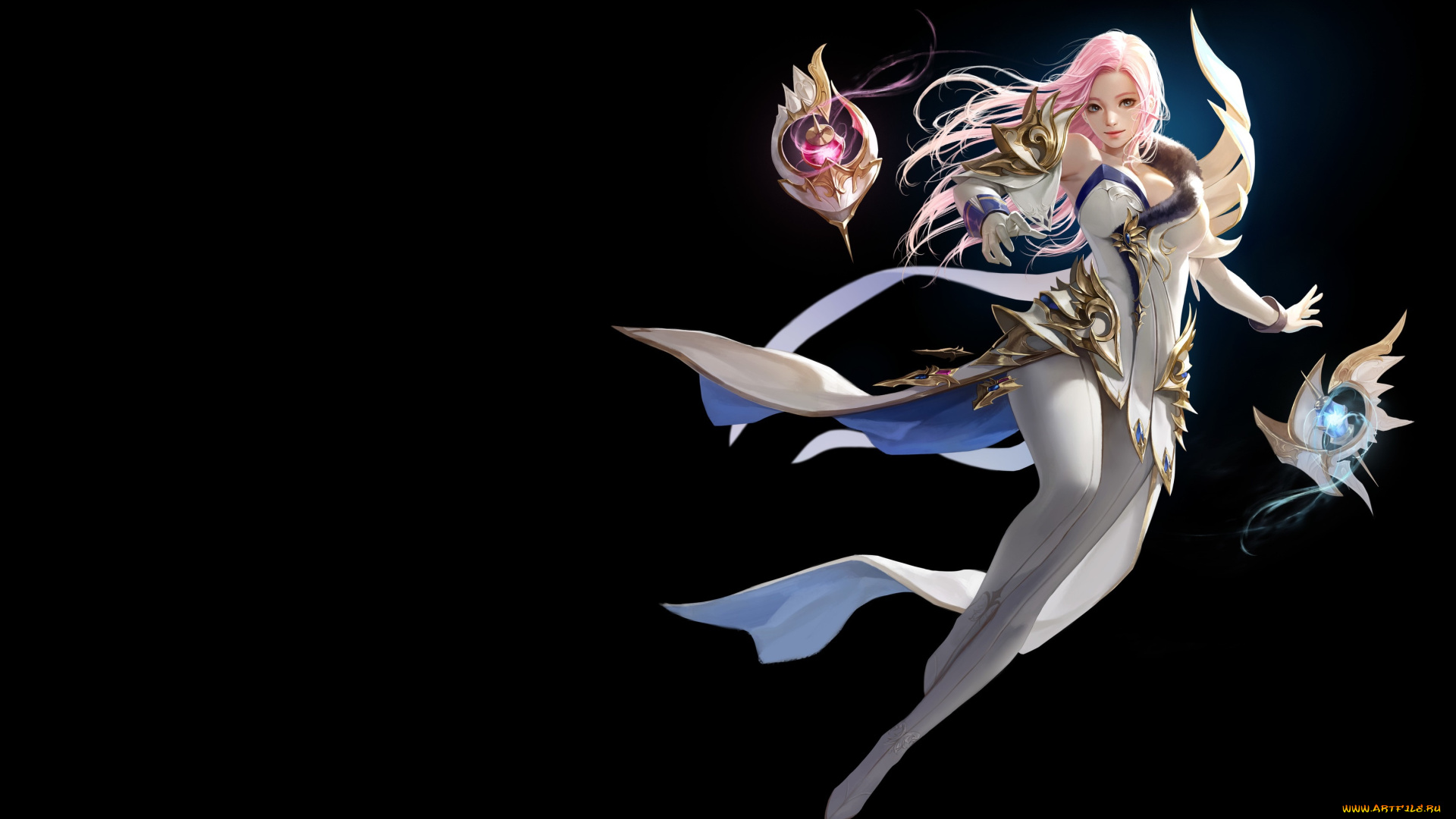 фэнтези, девушки, taekwon, kim, a-rang, волшебница, арт, magician, магия