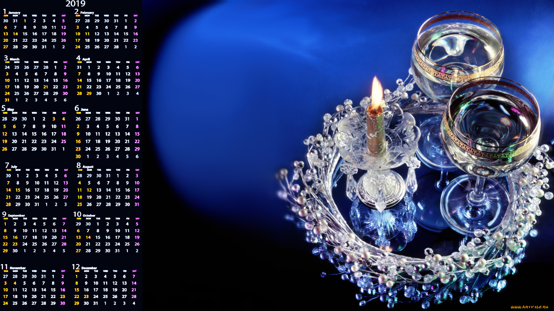 календари, праздники, , салюты, фужер, бокал, свеча