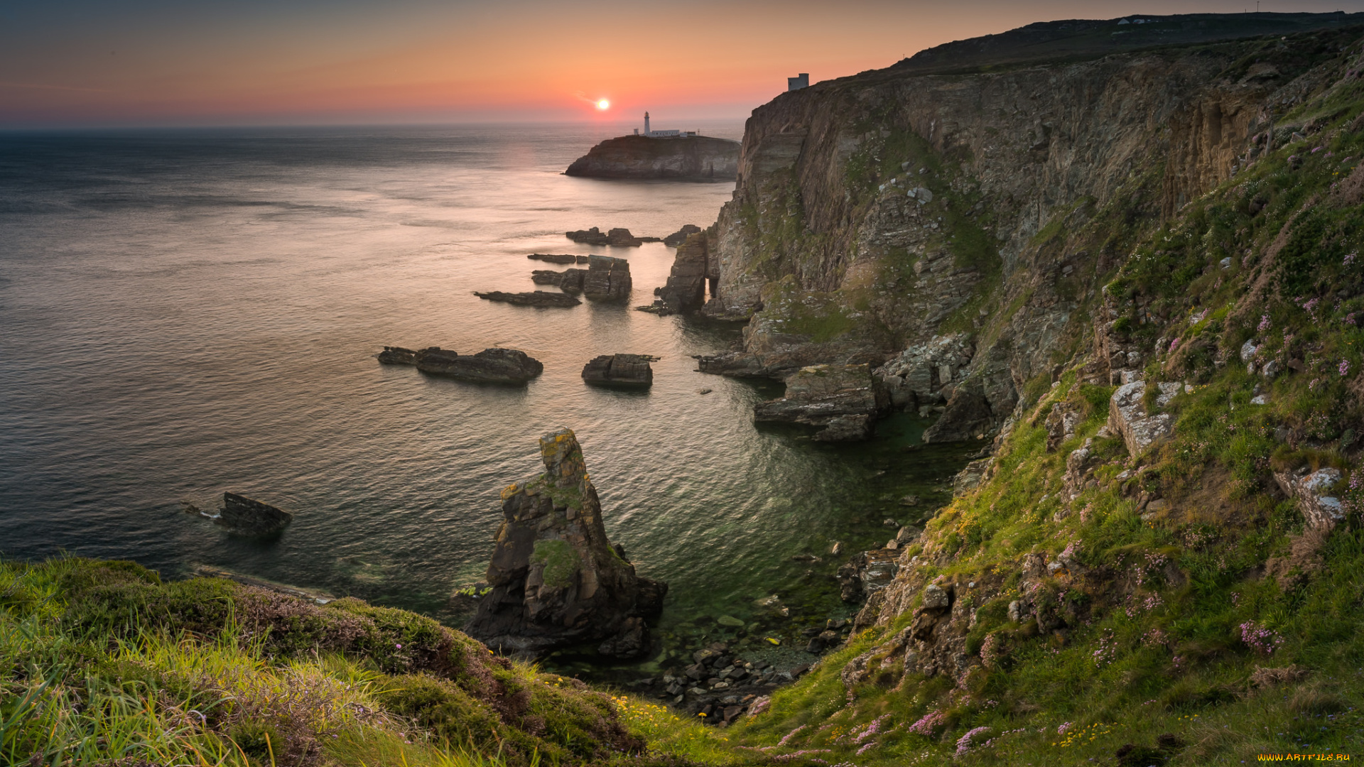 природа, побережье, простор