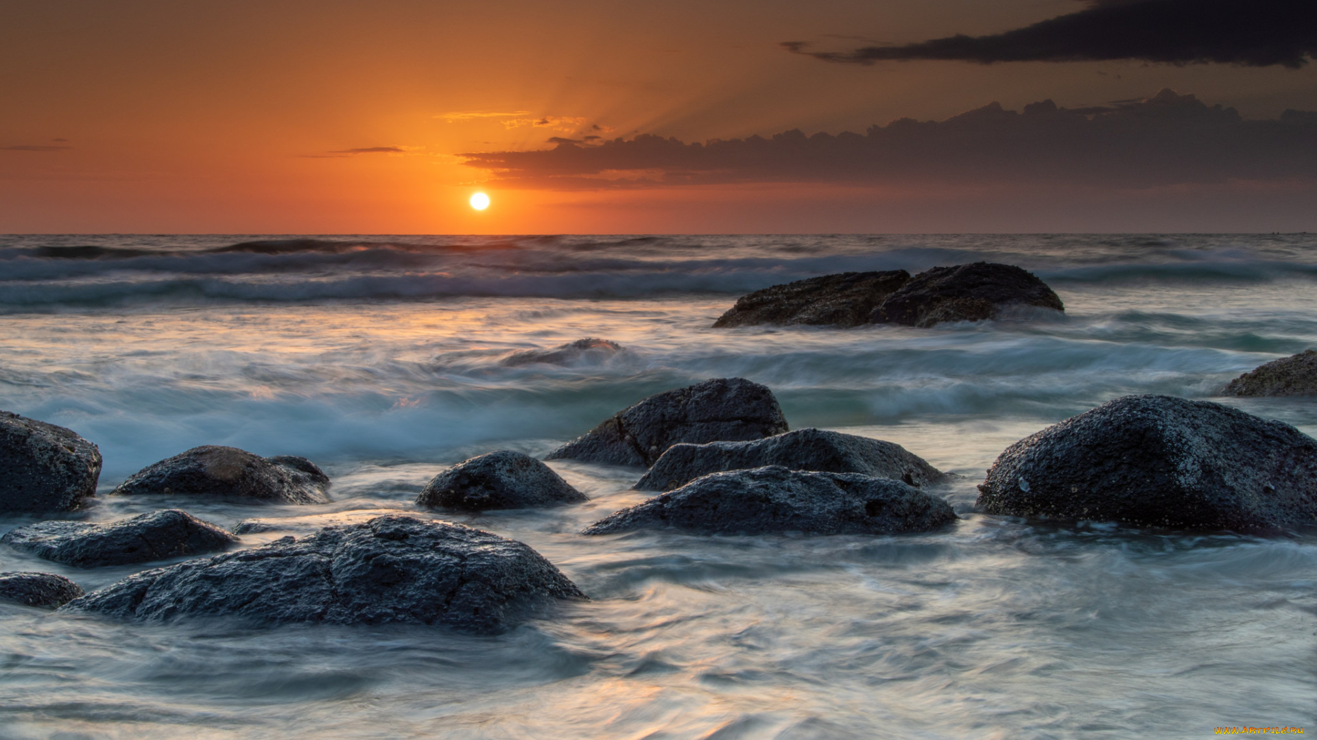 природа, побережье, простор