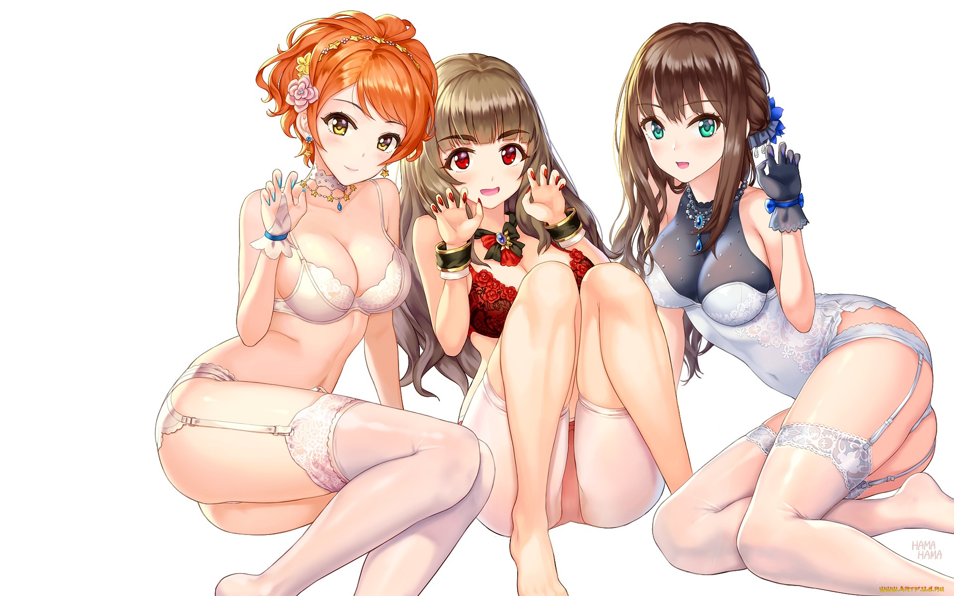 аниме, idolm@ster, idolmaster, cinderella, girls, hhama, houjou, karen, shibuya, rin, kamiya, nao