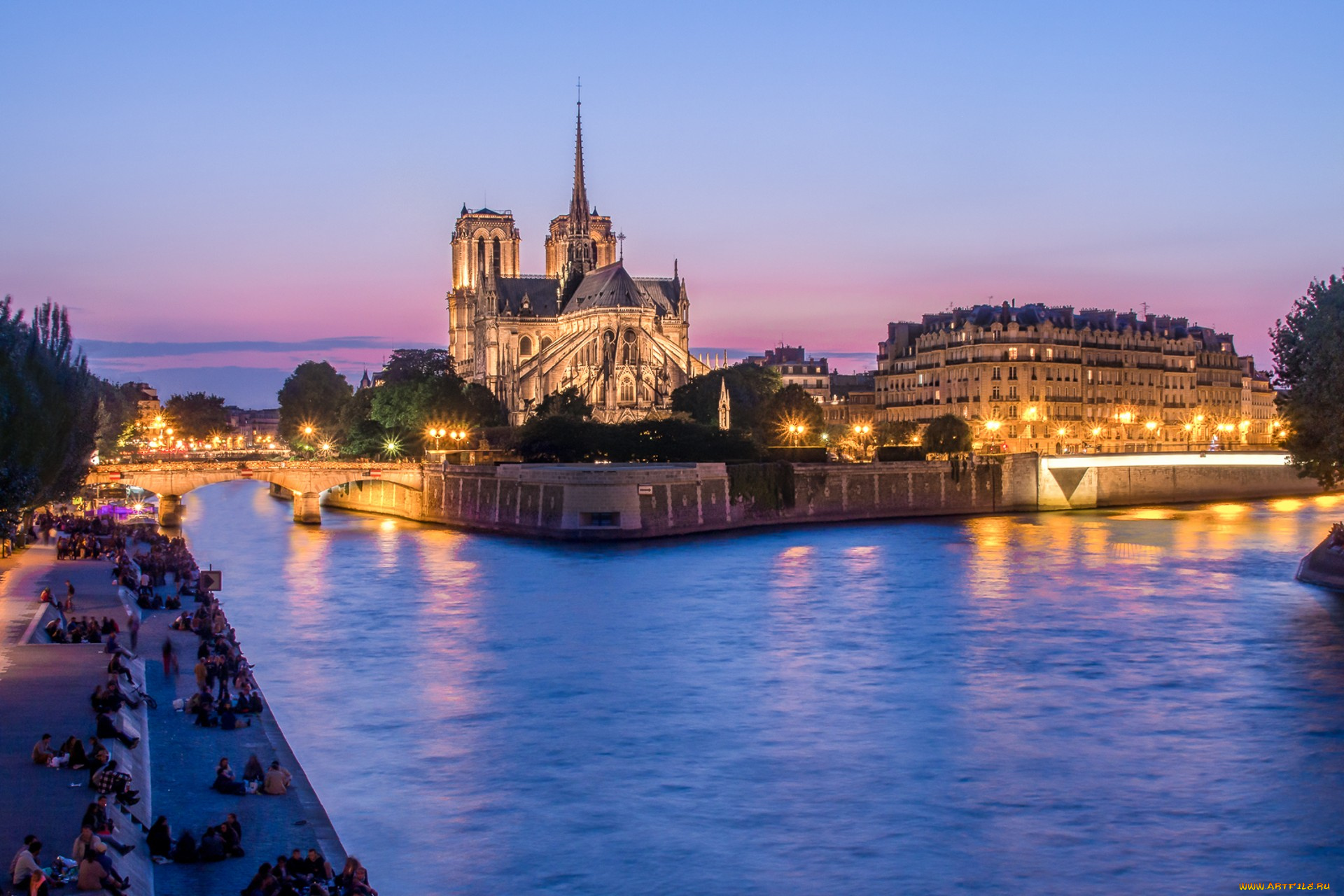 notre, dame, de, paris, города, париж, , франция, простор