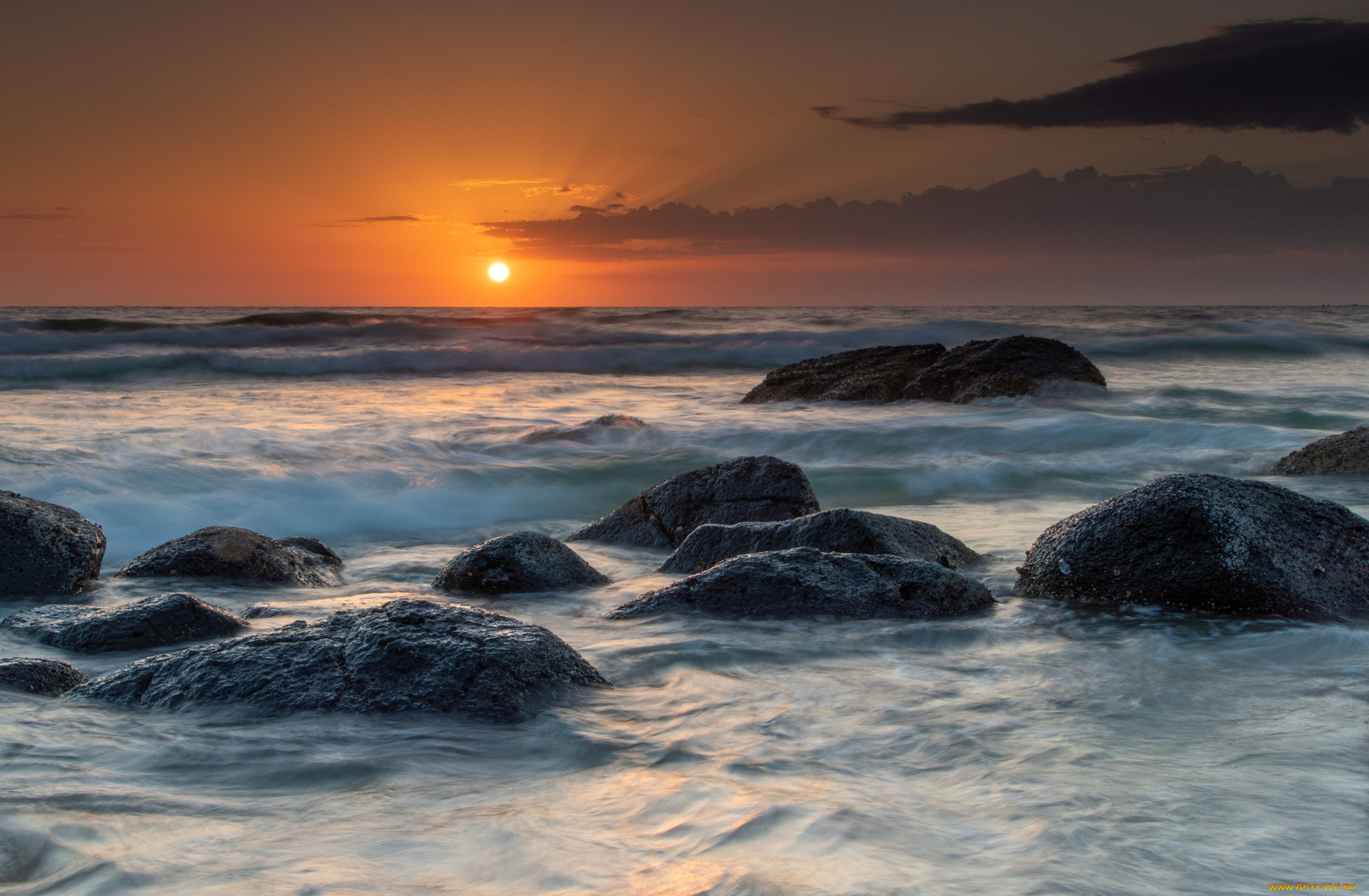 природа, побережье, простор