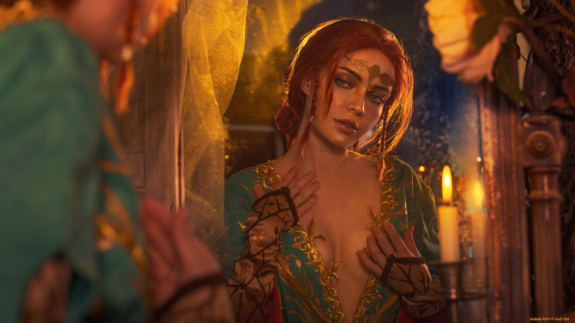 девушки, екатерина, семадени, зеркало, рыжая, трисс, екатерина, семадени