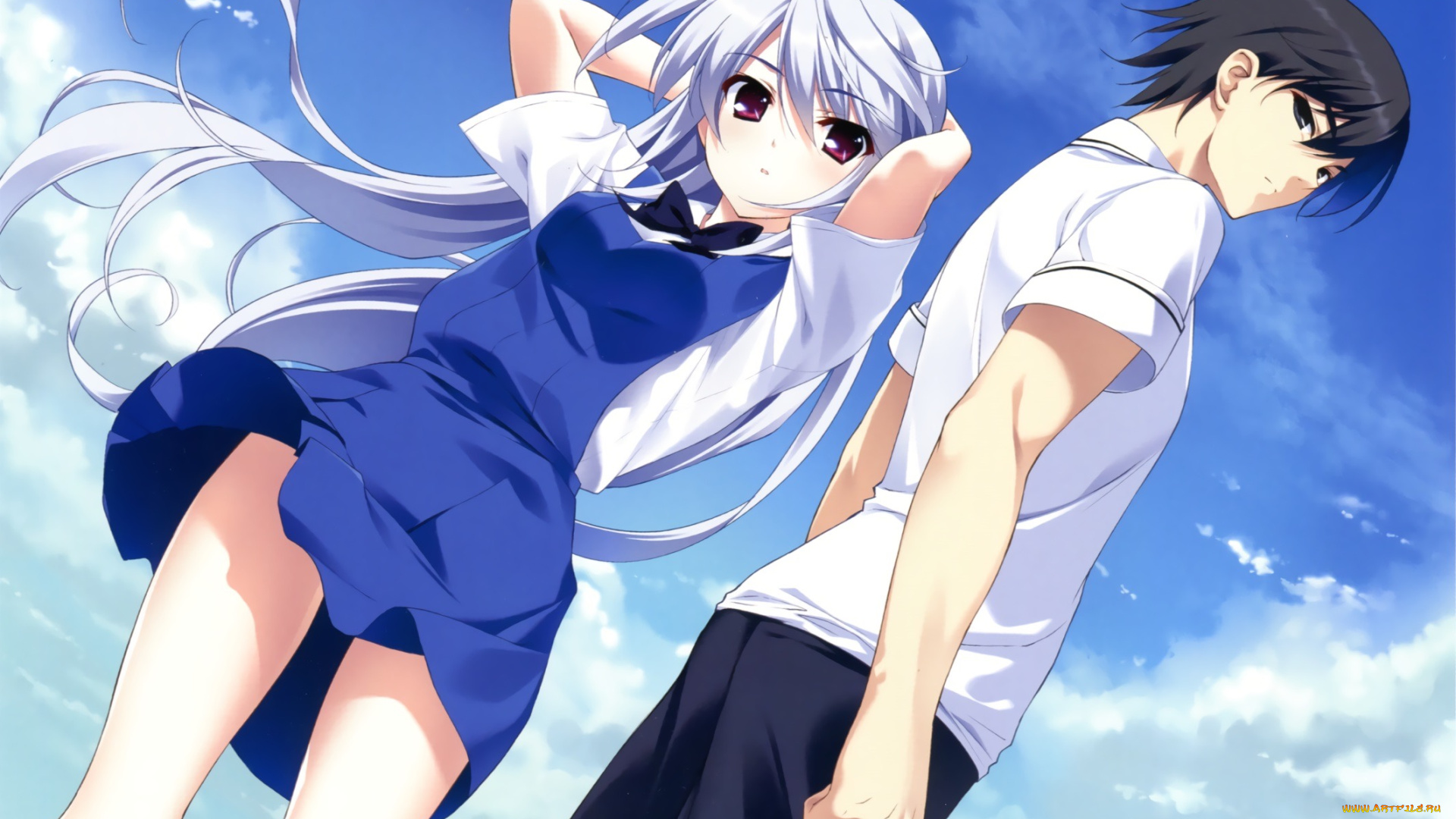 аниме, grisaia, no, kajitsu, натюрморт, в, серых, тонах