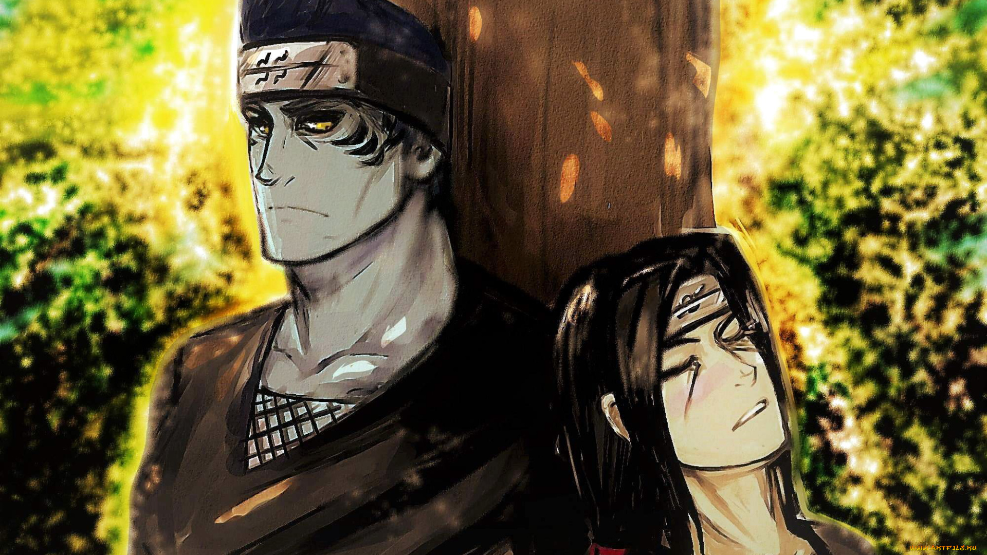 аниме, naruto, кисаме, итачи