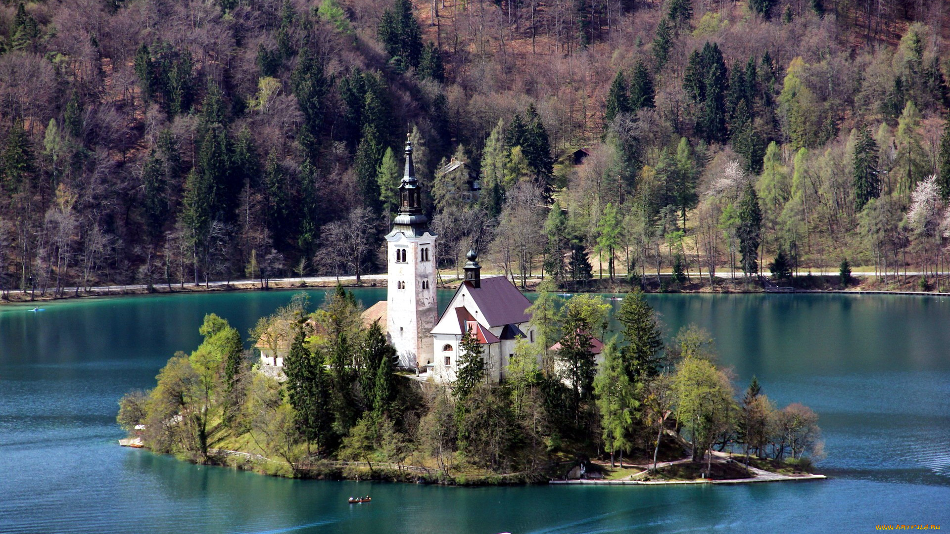 города, блед, , словения, озеро, остров, церковь