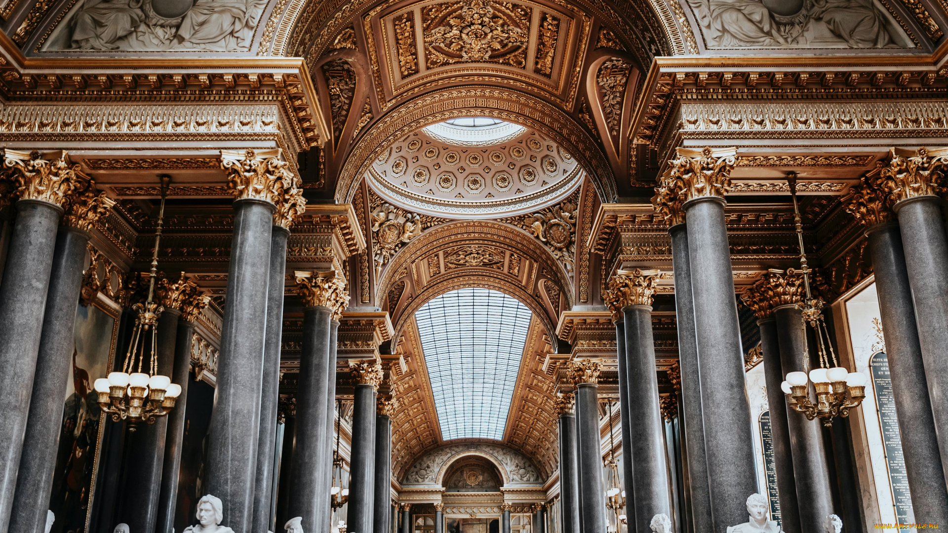 интерьер, дворцы, , музеи, лепнина, версаль, бюсты, дворец, эстетика, колоны