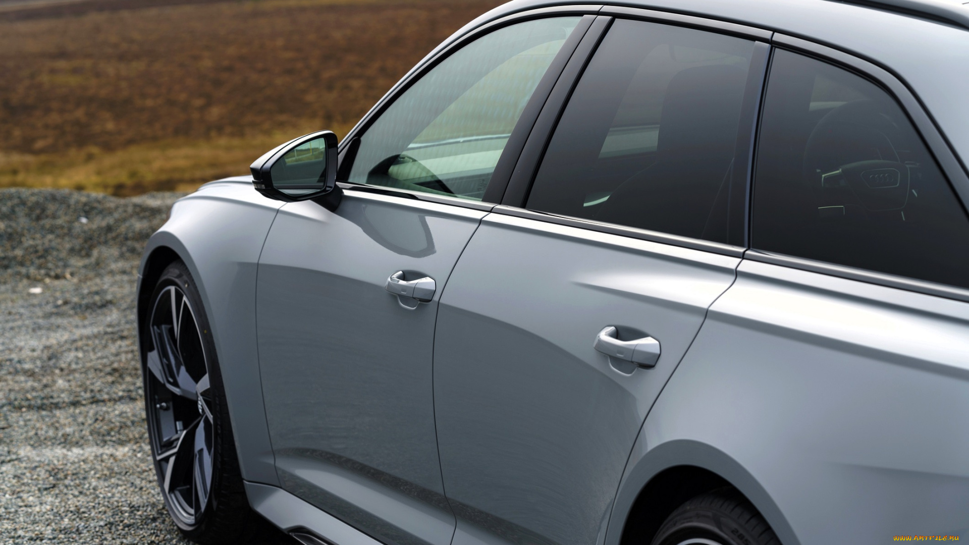 audi, rs6, avant, автомобили, фрагменты, автомобиля, серый, поле