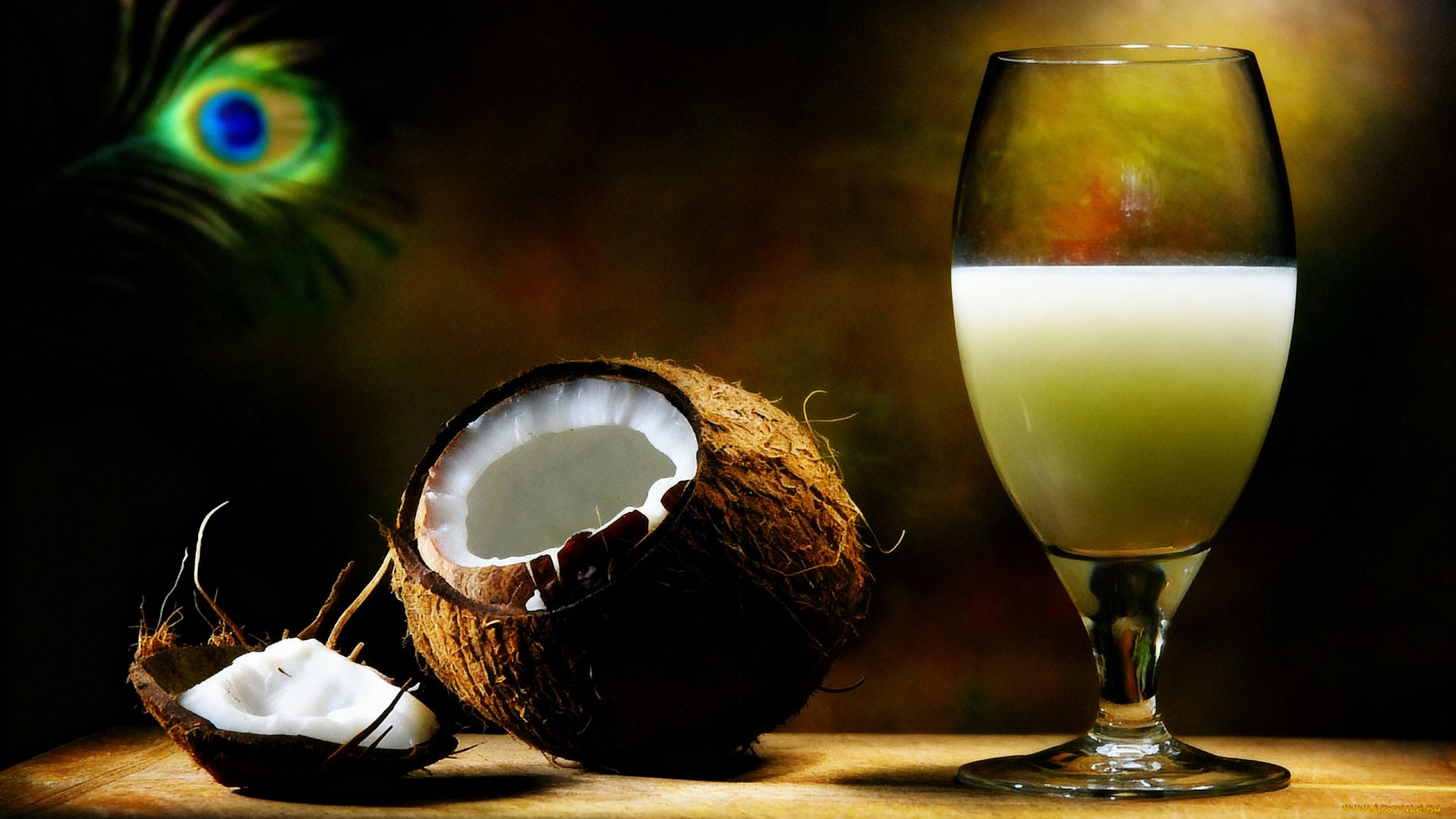 еда, кокос, натюрморт