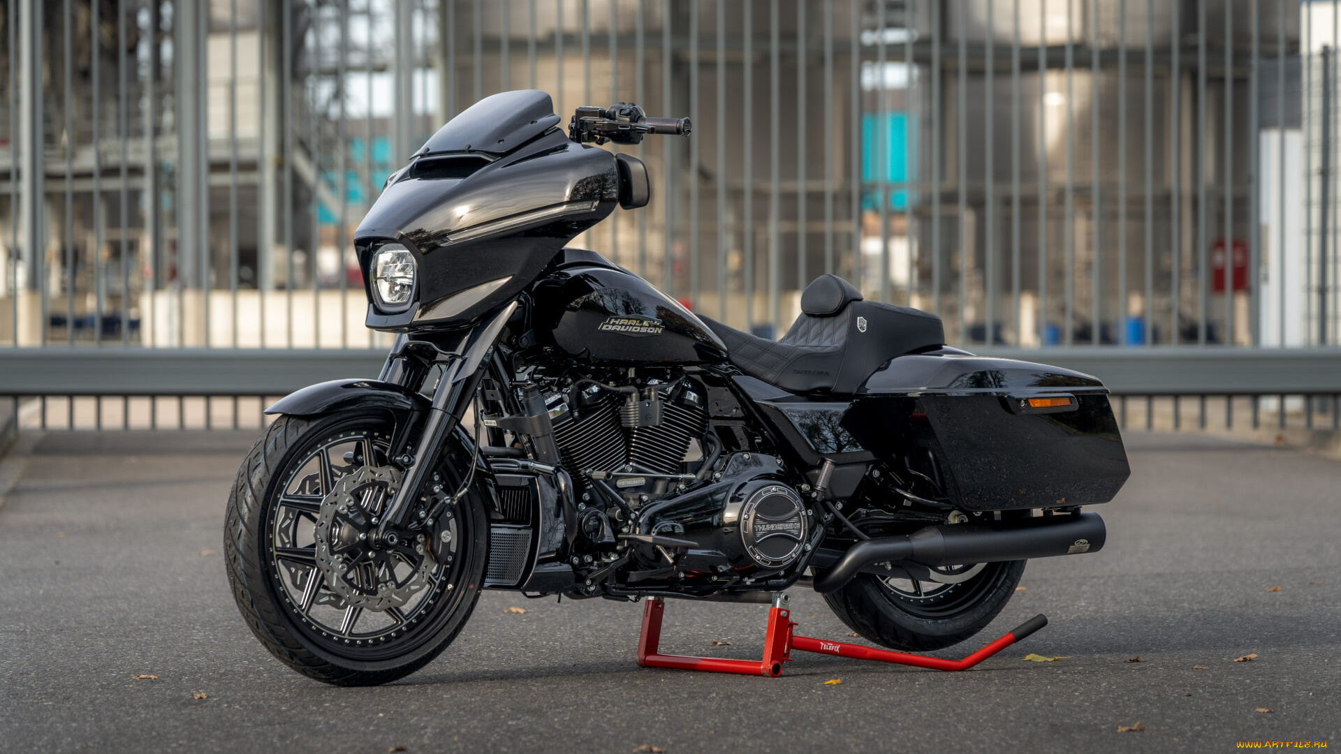 мотоциклы, harley-davidson, street, glide, customized, custombikes, raven, runner