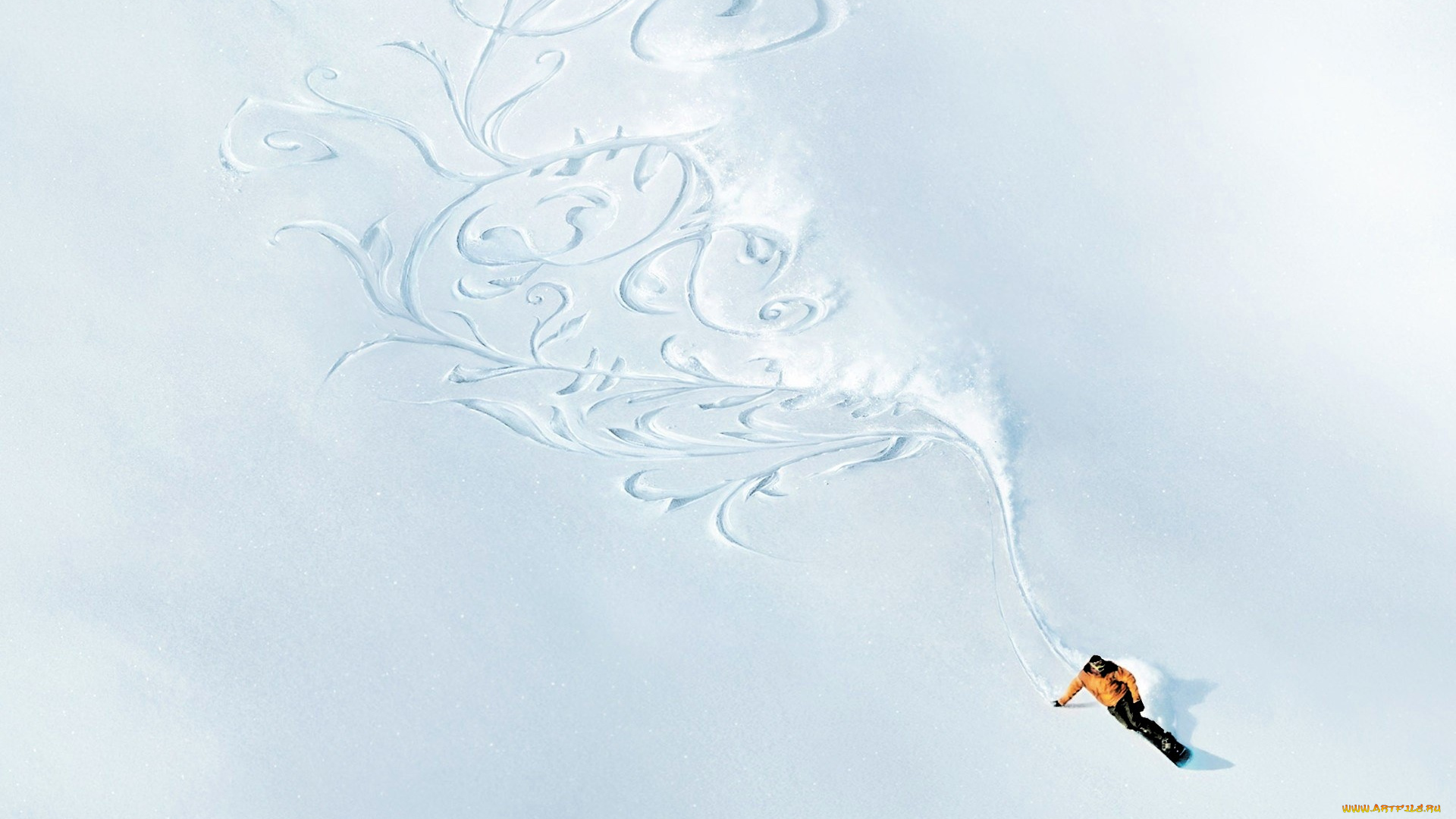 спорт, сноуборд, сноубордист, снег, узор, склон