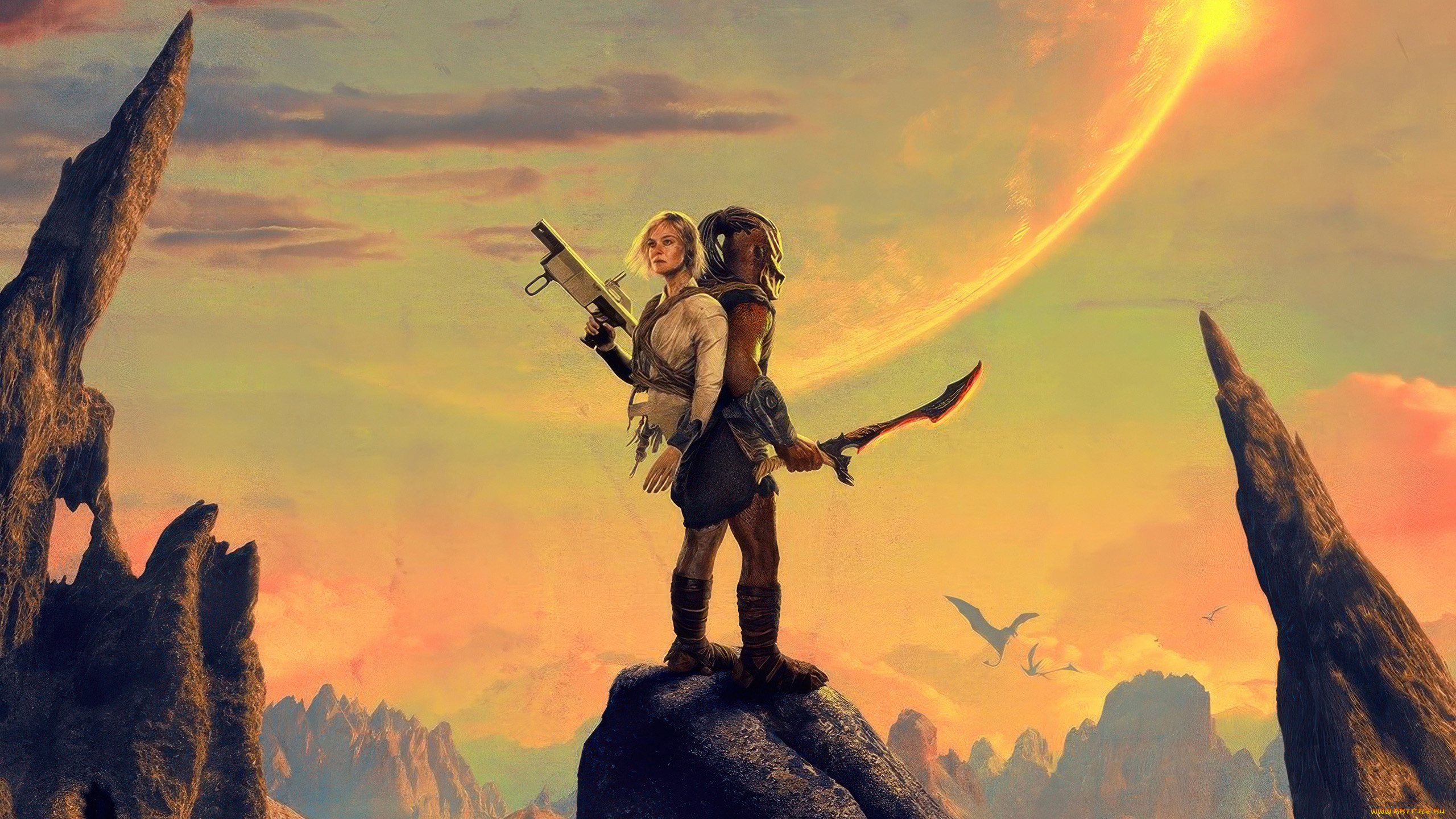 рисованное, кино, , мультфильмы, predator, badlands, хищник, пустоши