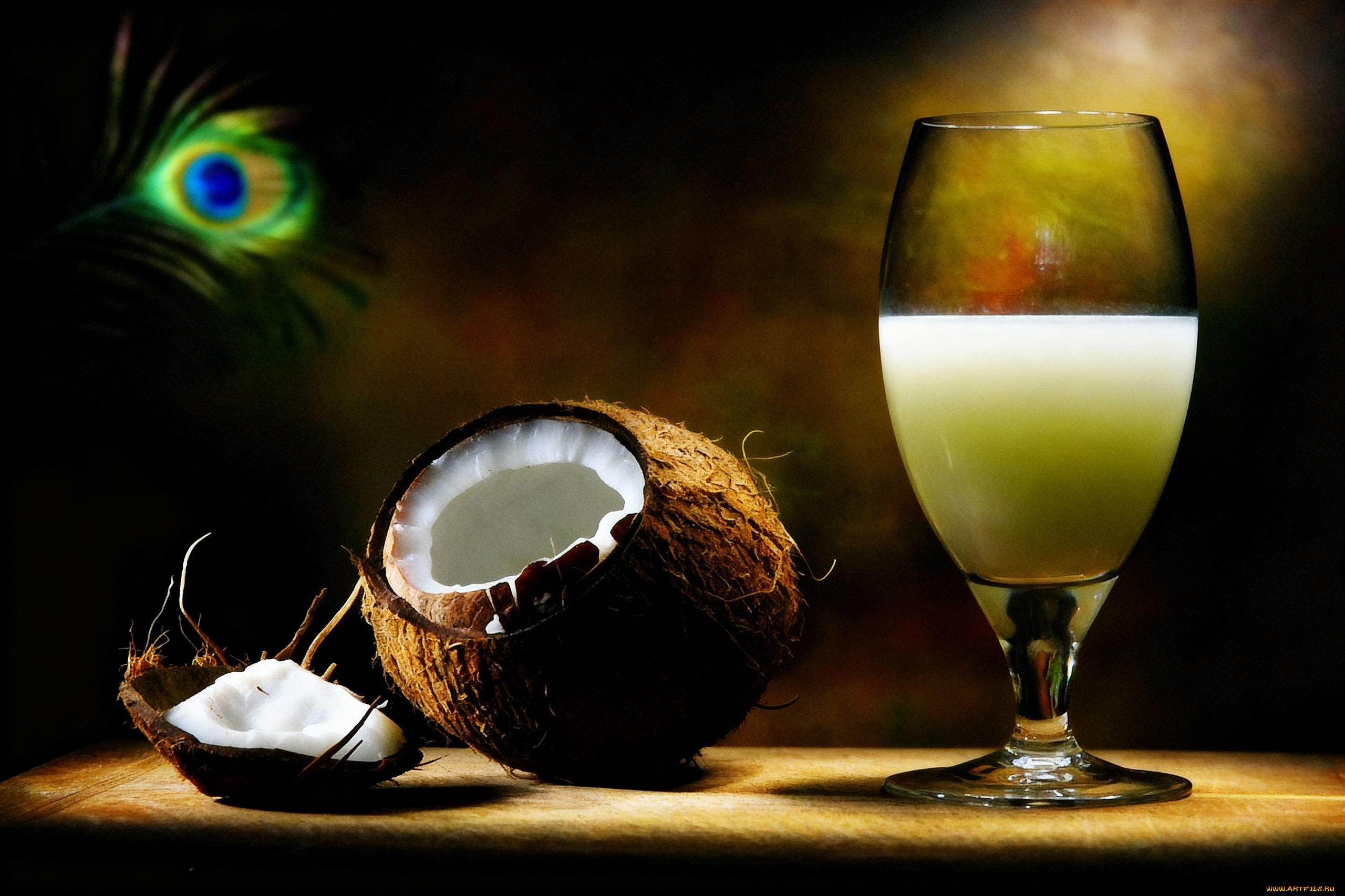 еда, кокос, натюрморт