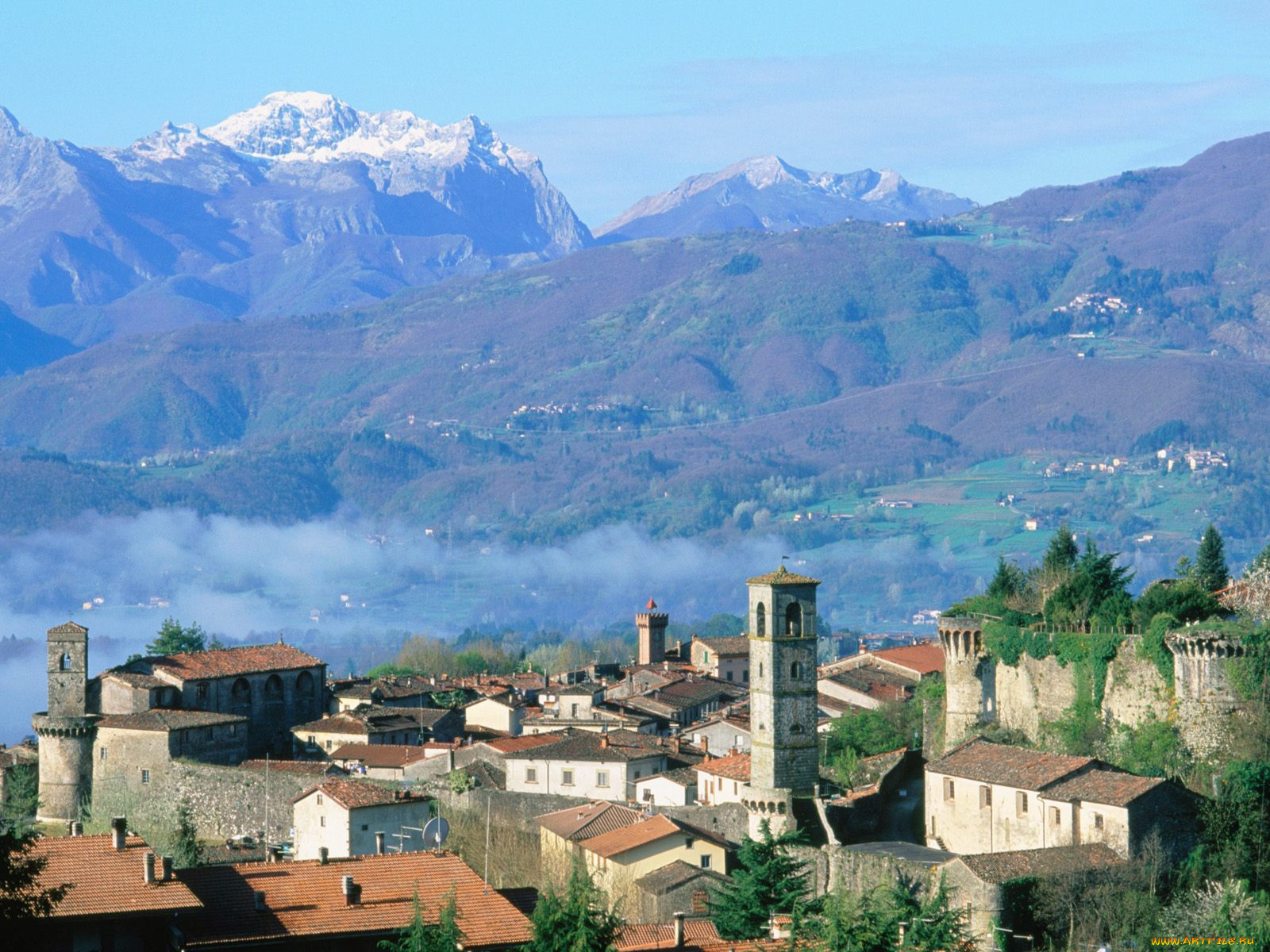 castiglione, di, garfagnana, tuscany, italy, города, пейзажи