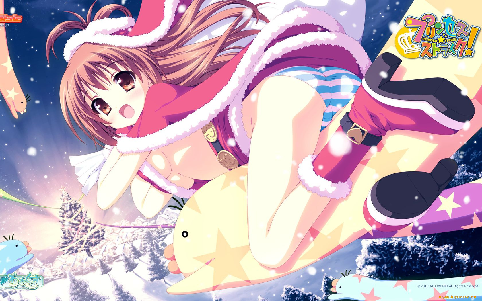 аниме, merry, chrismas, winter