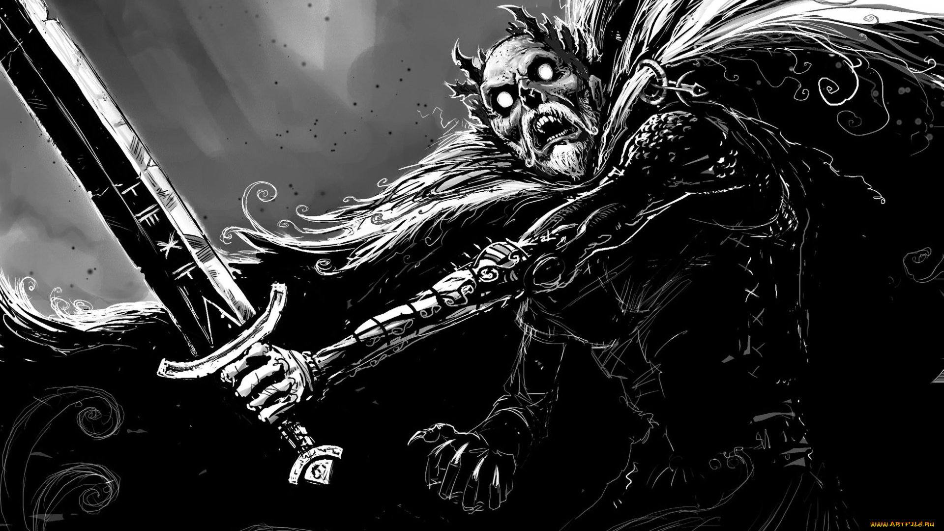 фэнтези, нежить, меч