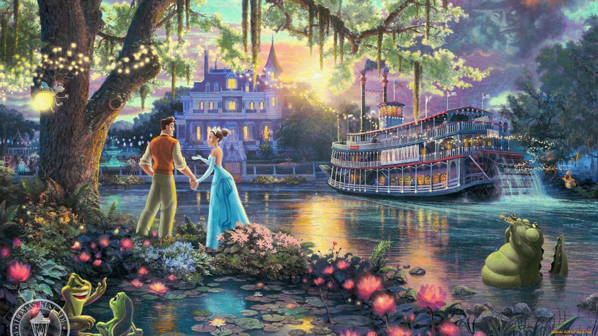 thomas, kinkade, рисованные, prince, naveen, princess, tiana
