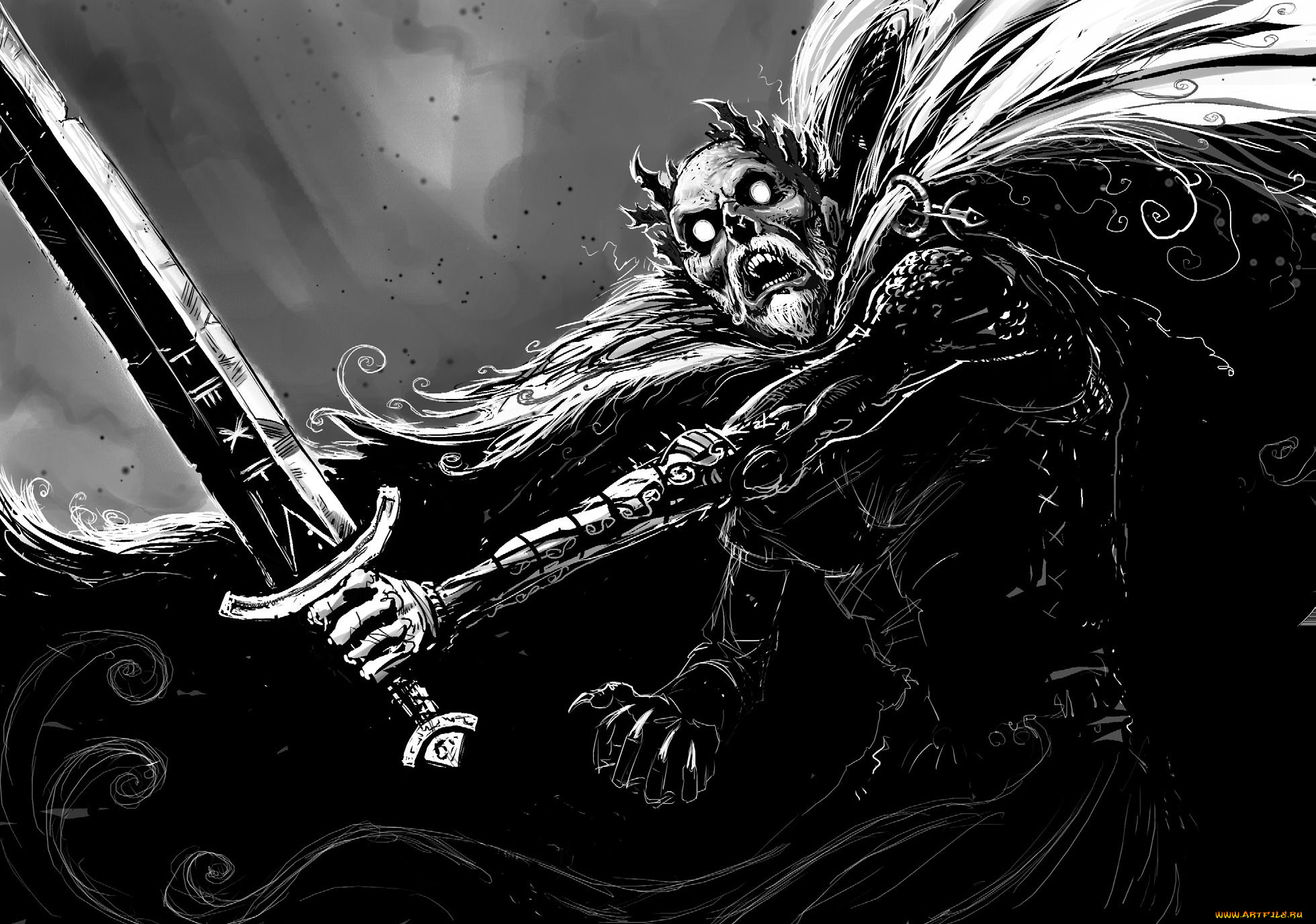 фэнтези, нежить, меч