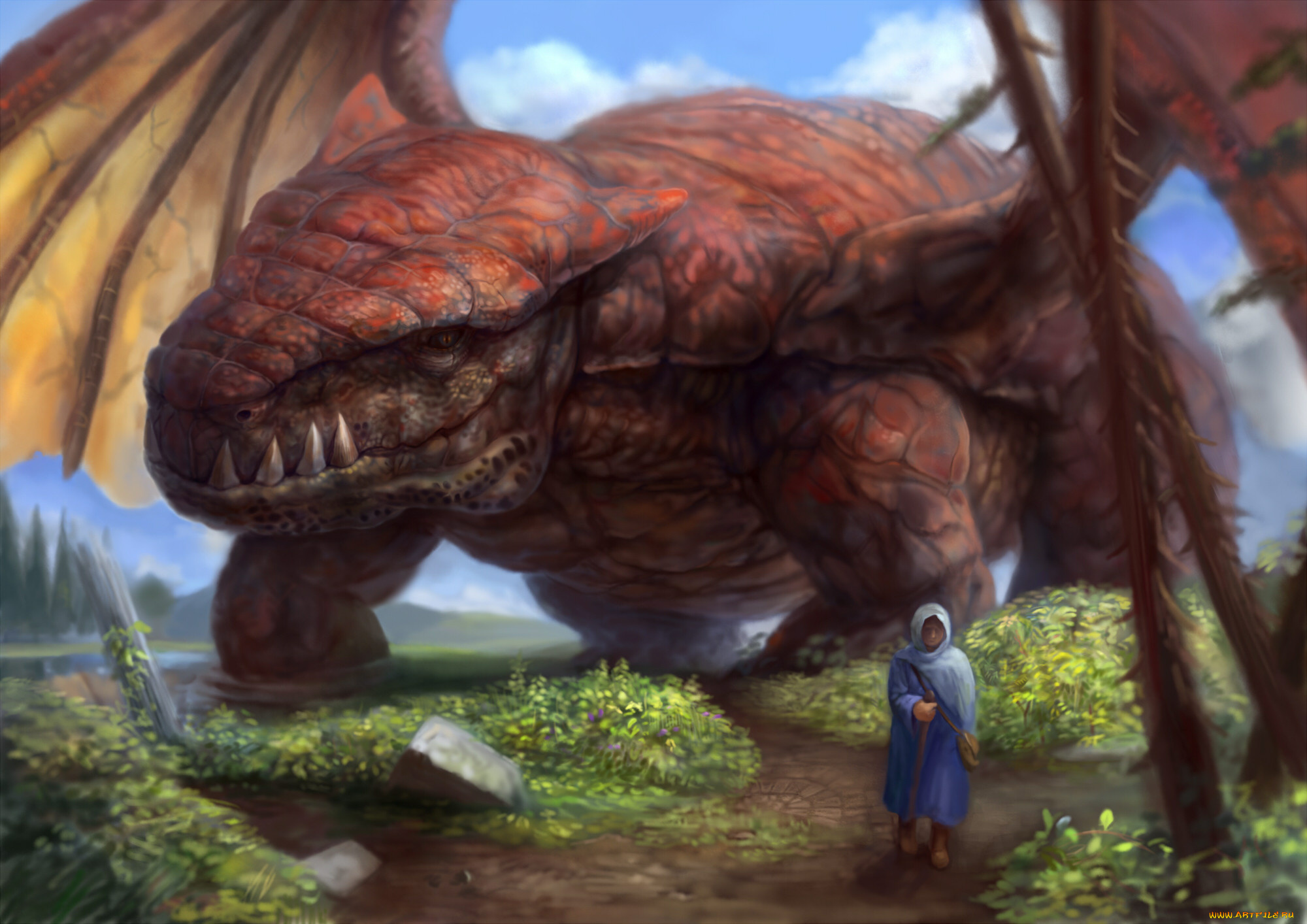 фэнтези, красавицы, чудовища, ящер, женщина