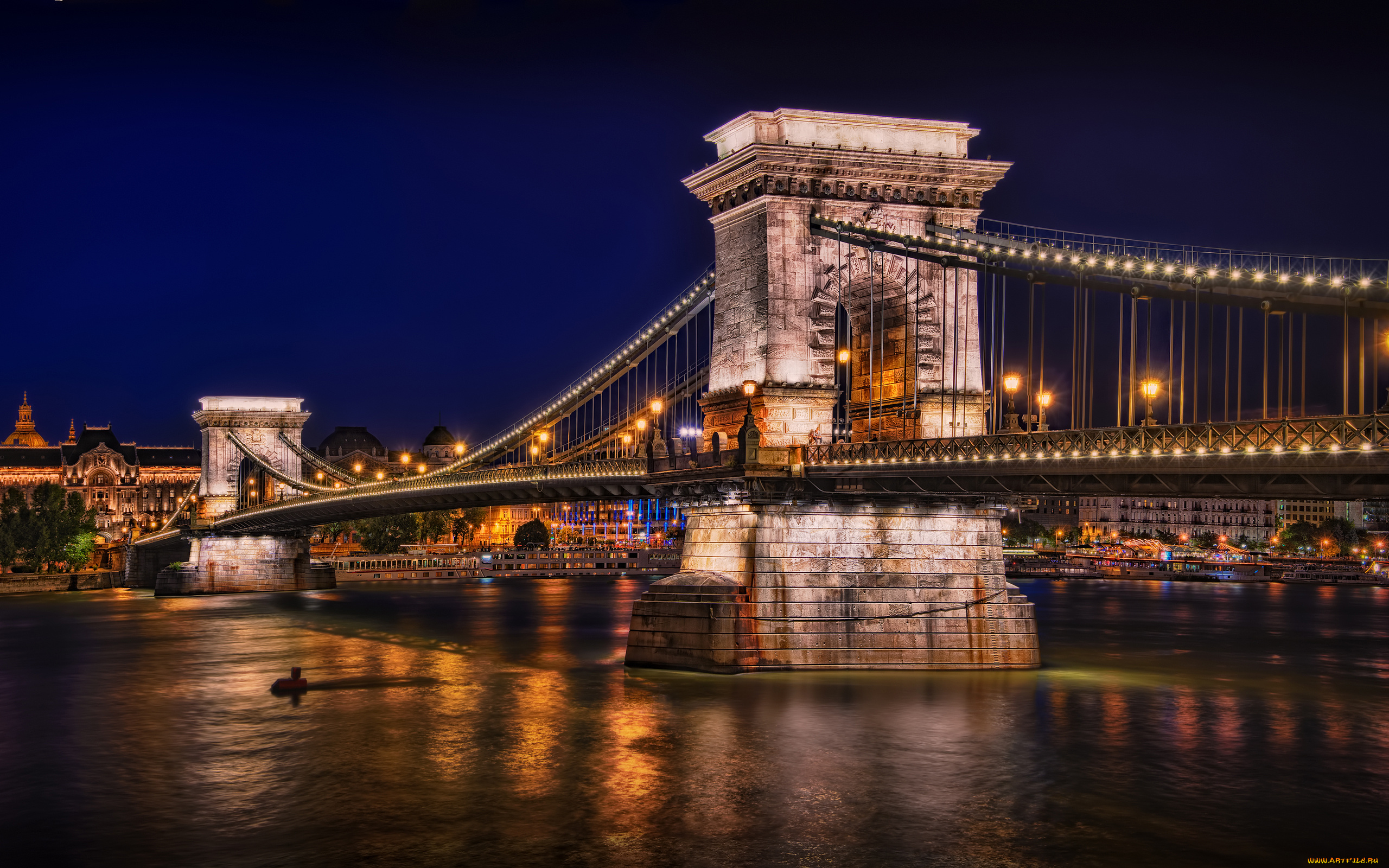 chain, bridge, budapest, города, будапешт, венгрия