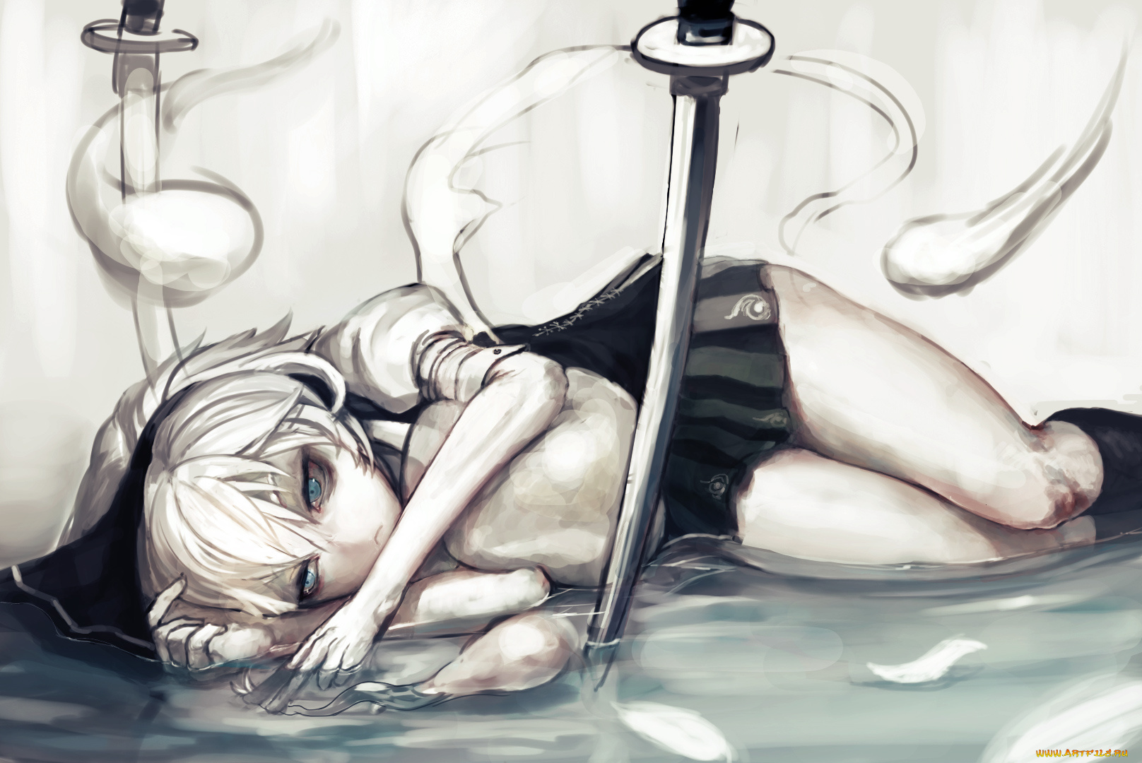 аниме, touhou, konpaku, youmu