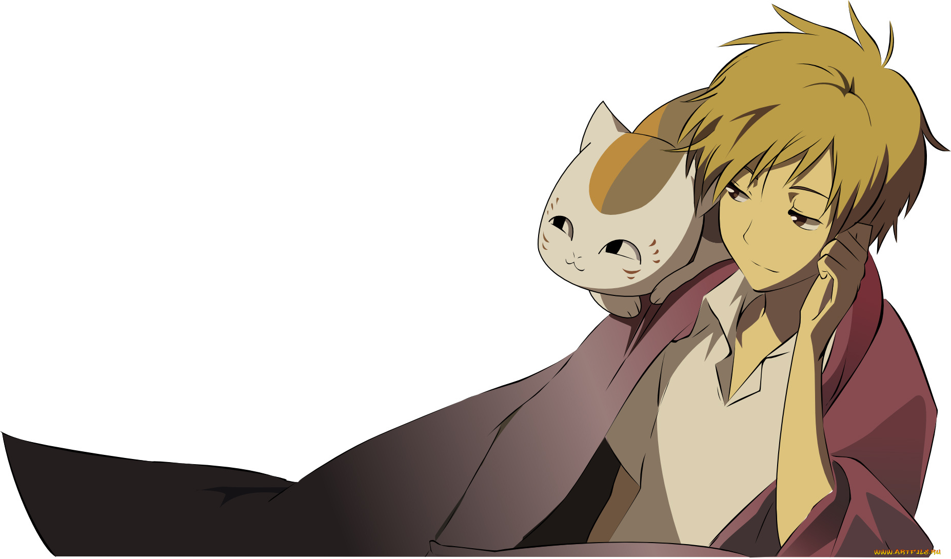 аниме, natsume, yuujinchou, takashi, madara