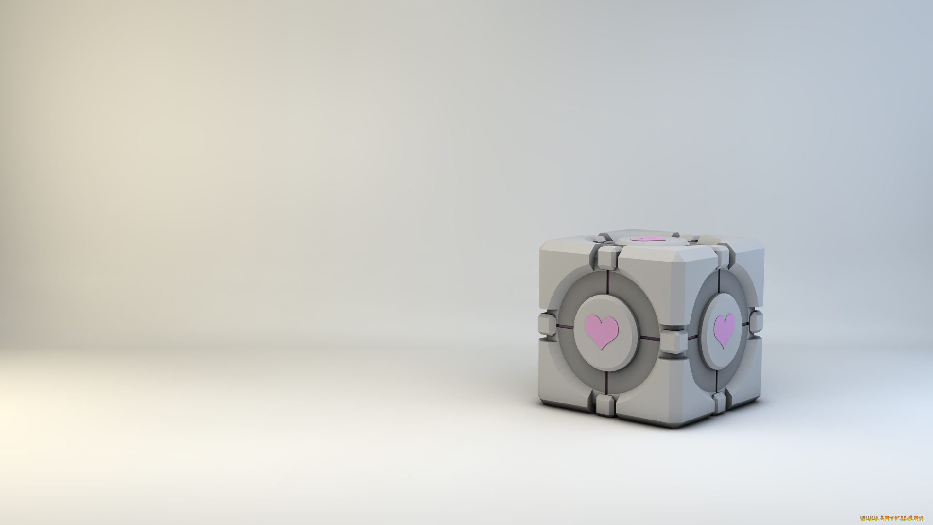 3д, графика, другое, сердечко, куб