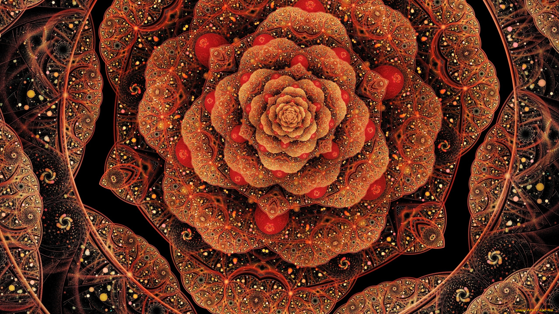 3д, графика, flowers, цветы, узор, фон, цвет