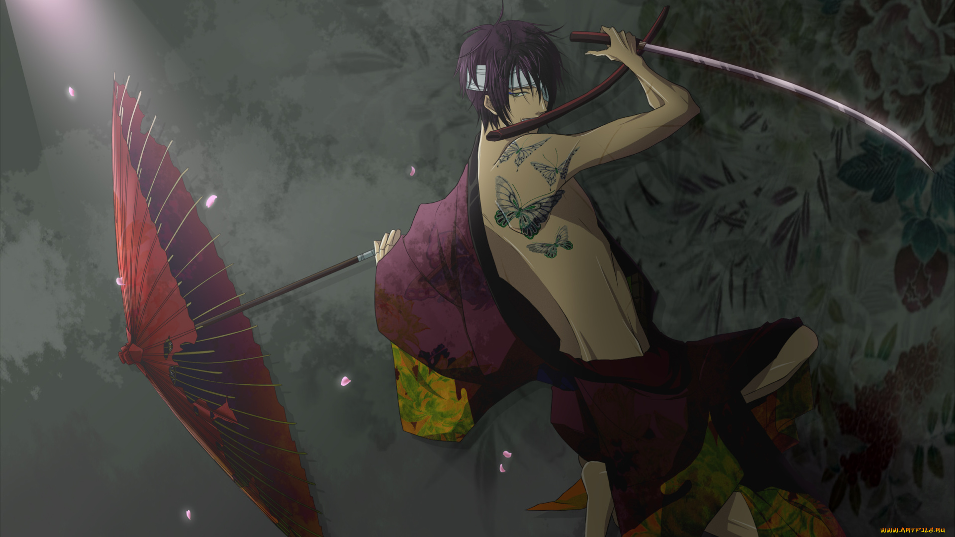 аниме, gintama, takasugi, shinsuke