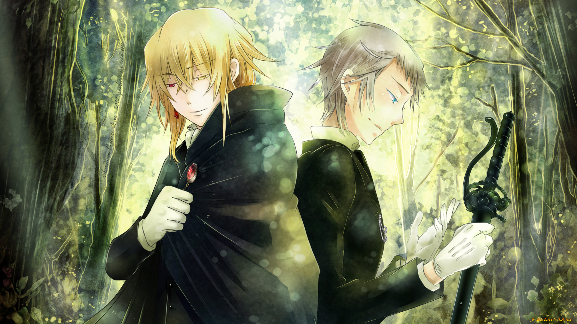 аниме, pandora, hearts, eliot, nightray, vincent