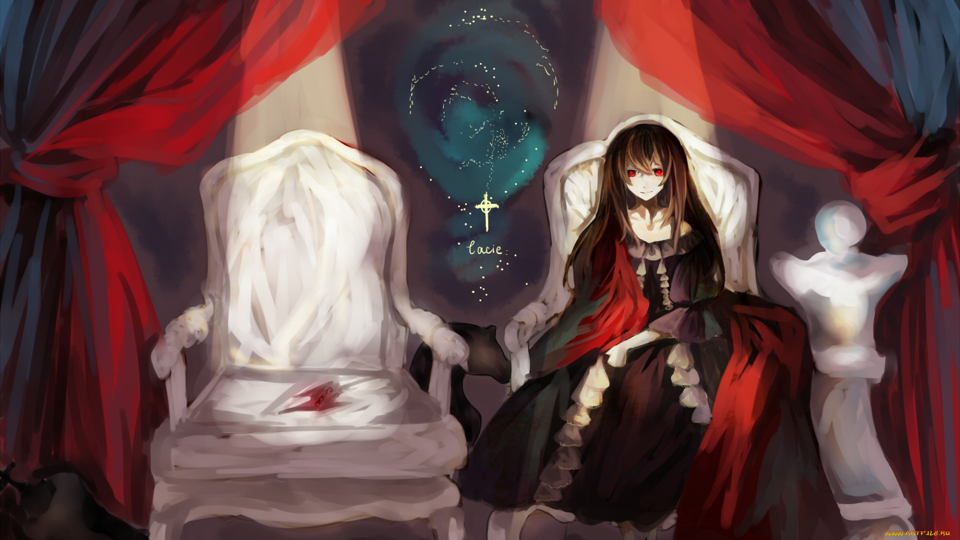 аниме, pandora, hearts, lacie, baskerville