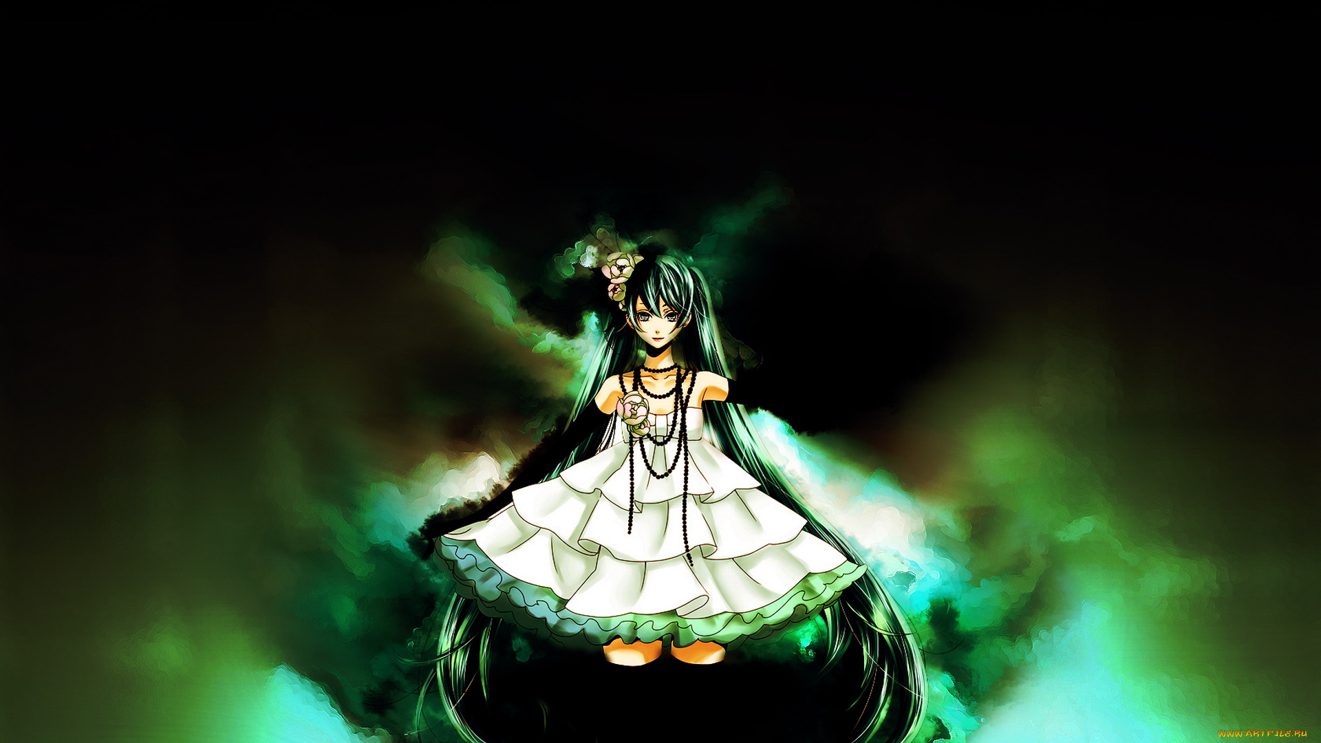 аниме, vocaloid, девушка