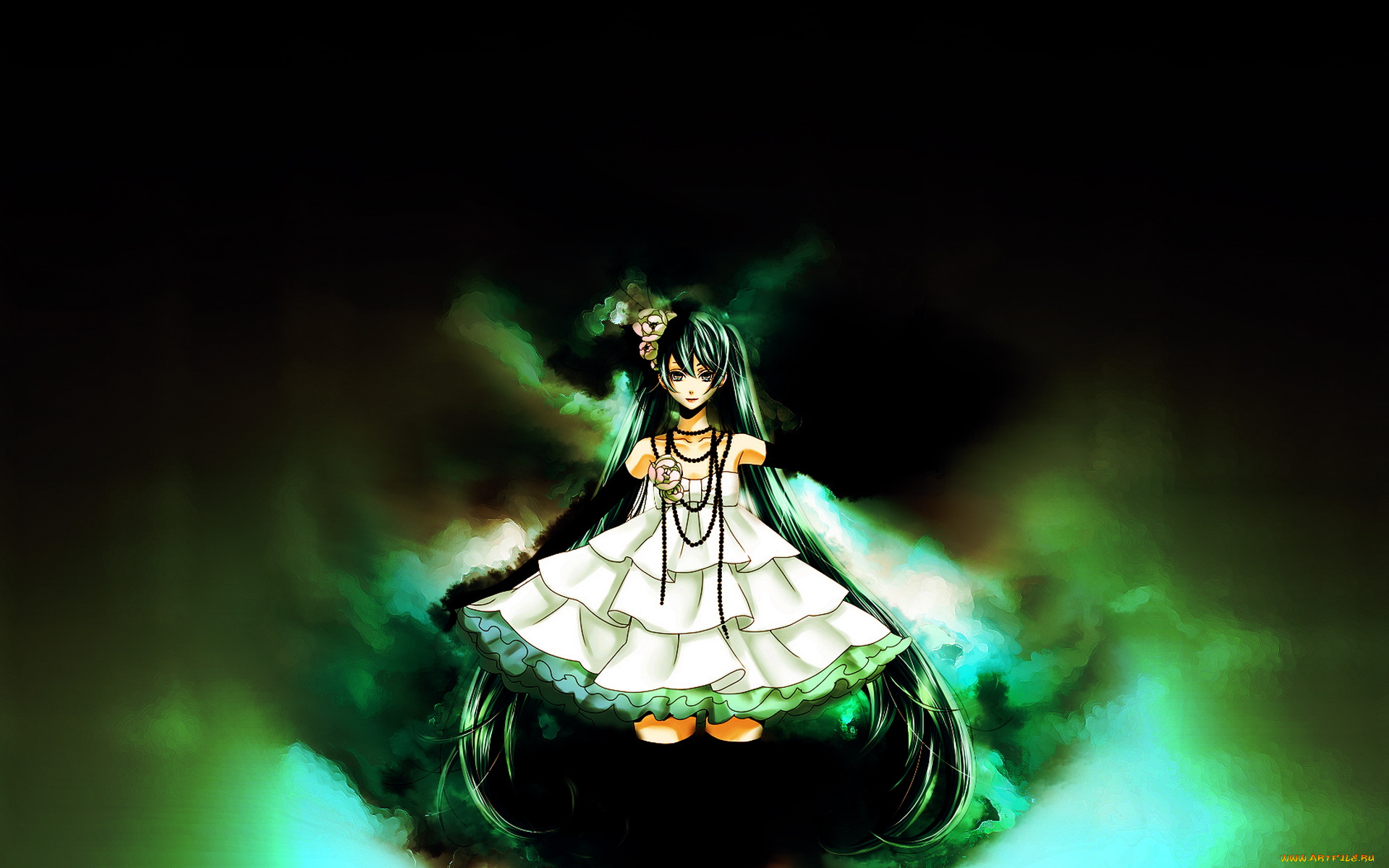 аниме, vocaloid, девушка