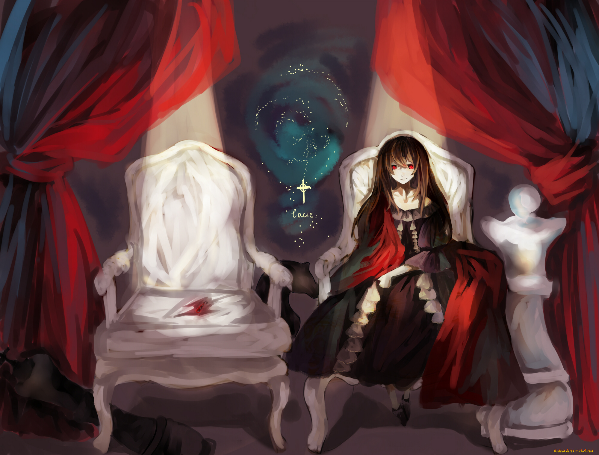 аниме, pandora, hearts, lacie, baskerville